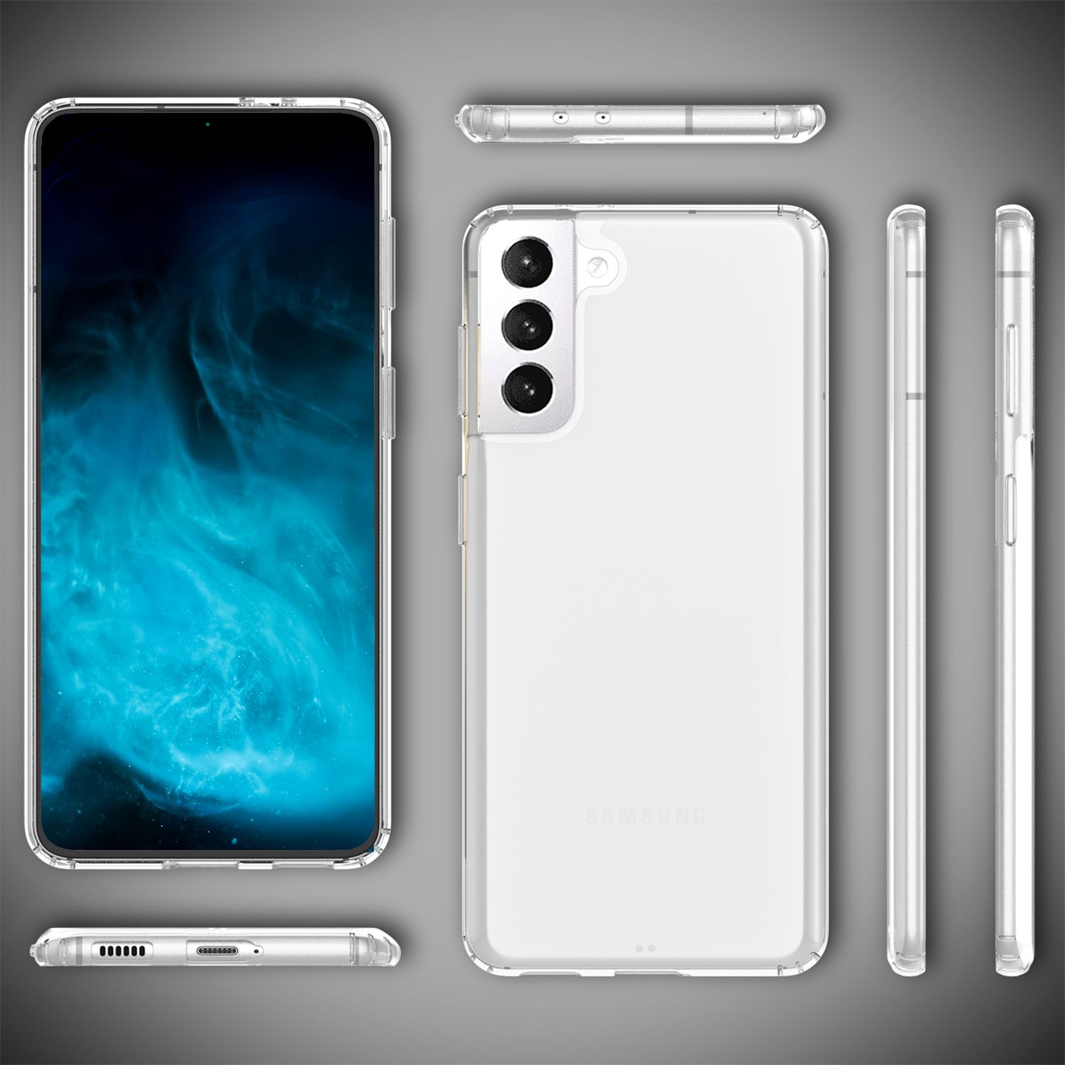 NALIA Klares Kratzfestes Case für Samsung Galaxy S22 Plus, Transparent Anti-Gelb Harte Rückseite & Silikon Rahmen