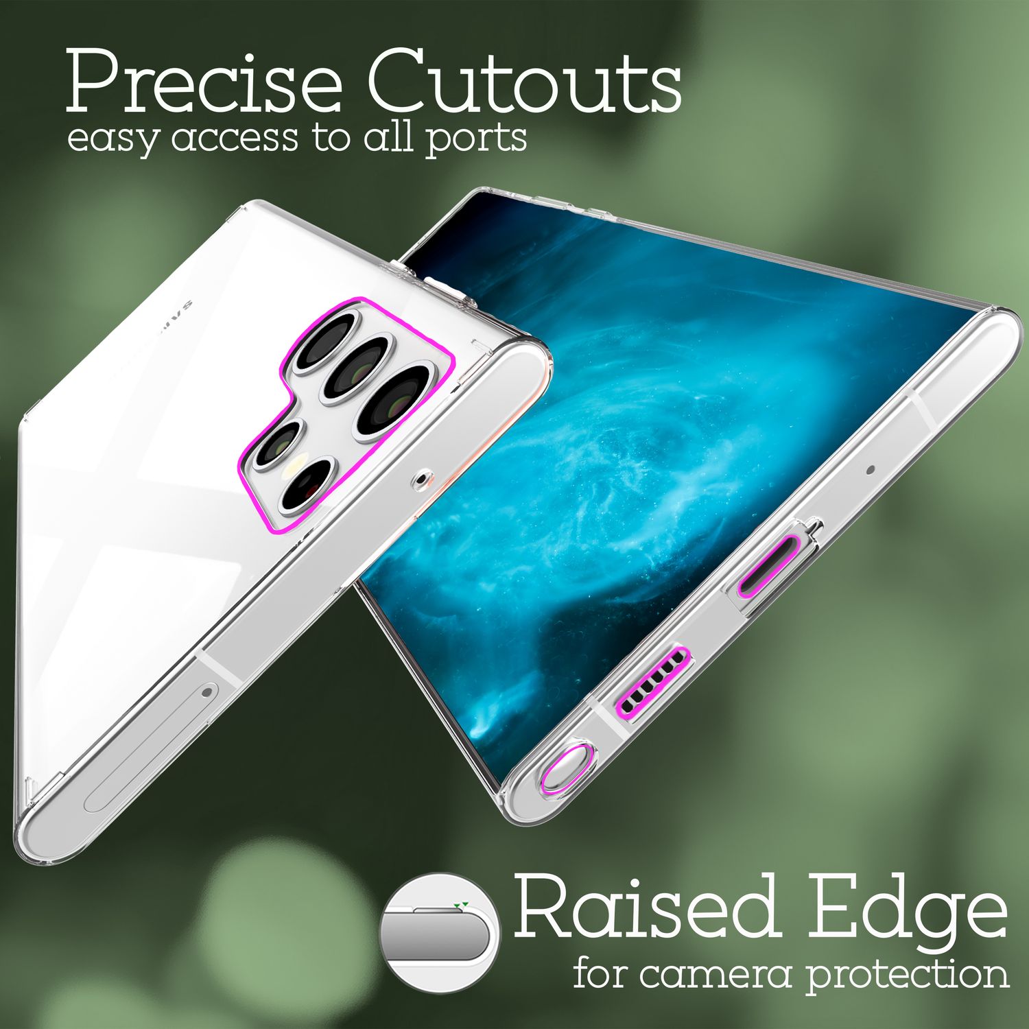 NALIA Klares Kratzfestes Case für Samsung Galaxy S22 Ultra, Transparent Anti-Gelb Durchsichtig Harte Rückseite & Silikon Rahmen, Handyhülle Schutzhülle