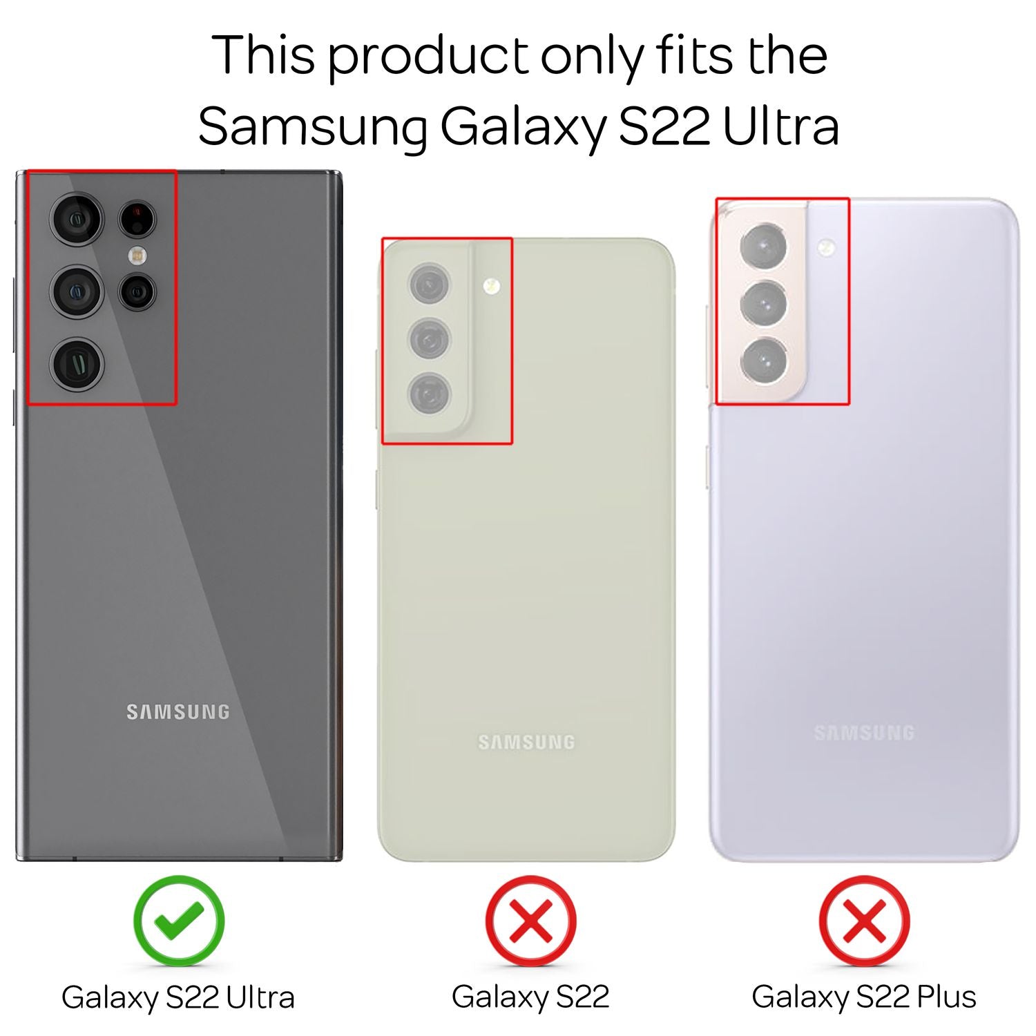 NALIA Klares Hartglas Case für Samsung Galaxy S22 Ultra, Regenbogen Effekt Transparent Anti-Gelb Tempered Glass & Silikon, Handyhülle Schutzhülle Default Title NALIA Protective Hülle