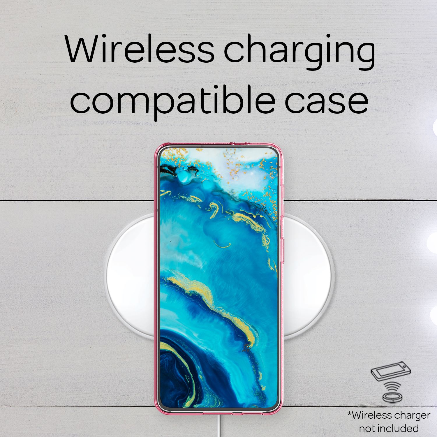 NALIA Robuste Glitzerhülle für Samsung Galaxy S22 Plus, Glänzende Glitzer Hybrid Schutzhülle Verstärkte Silikonhülle Pink NALIA Protective Hülle