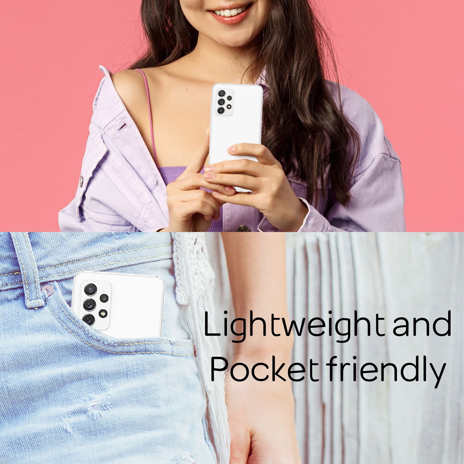 Klare Kratzfeste Hülle für Samsung Galaxy A53, Transparent Anti-Gelb Durchsichtig Stoßfest Harte Rückseite & Silikon Rahmen, Hybrid Handyhülle Schutzhülle Cover Case Default Title NALIA Transparente Hülle