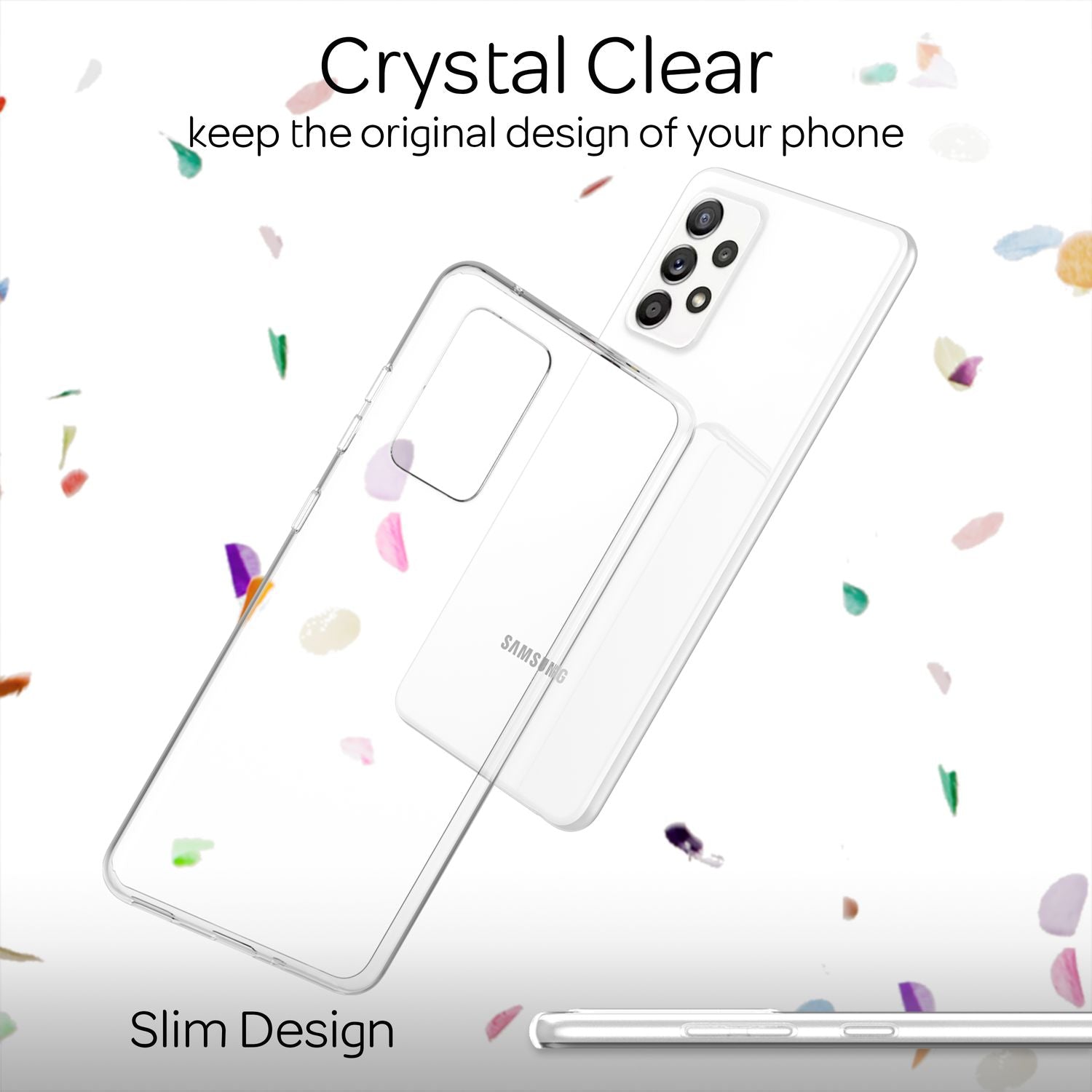 NALIA Klare Silikonhülle für Samsung Galaxy A53, Transparent Anti-Gelb Durchsichtig, Stoßfeste Schutzhülle Handyhülle Default Title NALIA Transparente Hülle