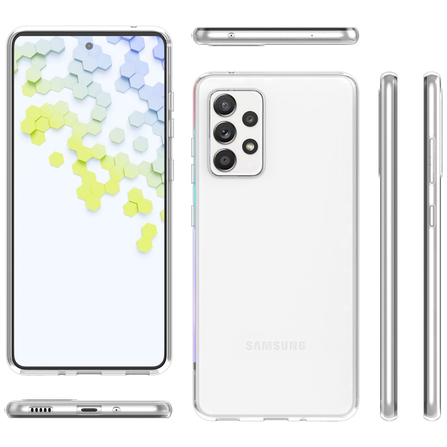NALIA Klare Silikonhülle für Samsung Galaxy A53, Transparent Anti-Gelb Durchsichtig, Stoßfeste Schutzhülle Handyhülle Default Title NALIA Transparente Hülle