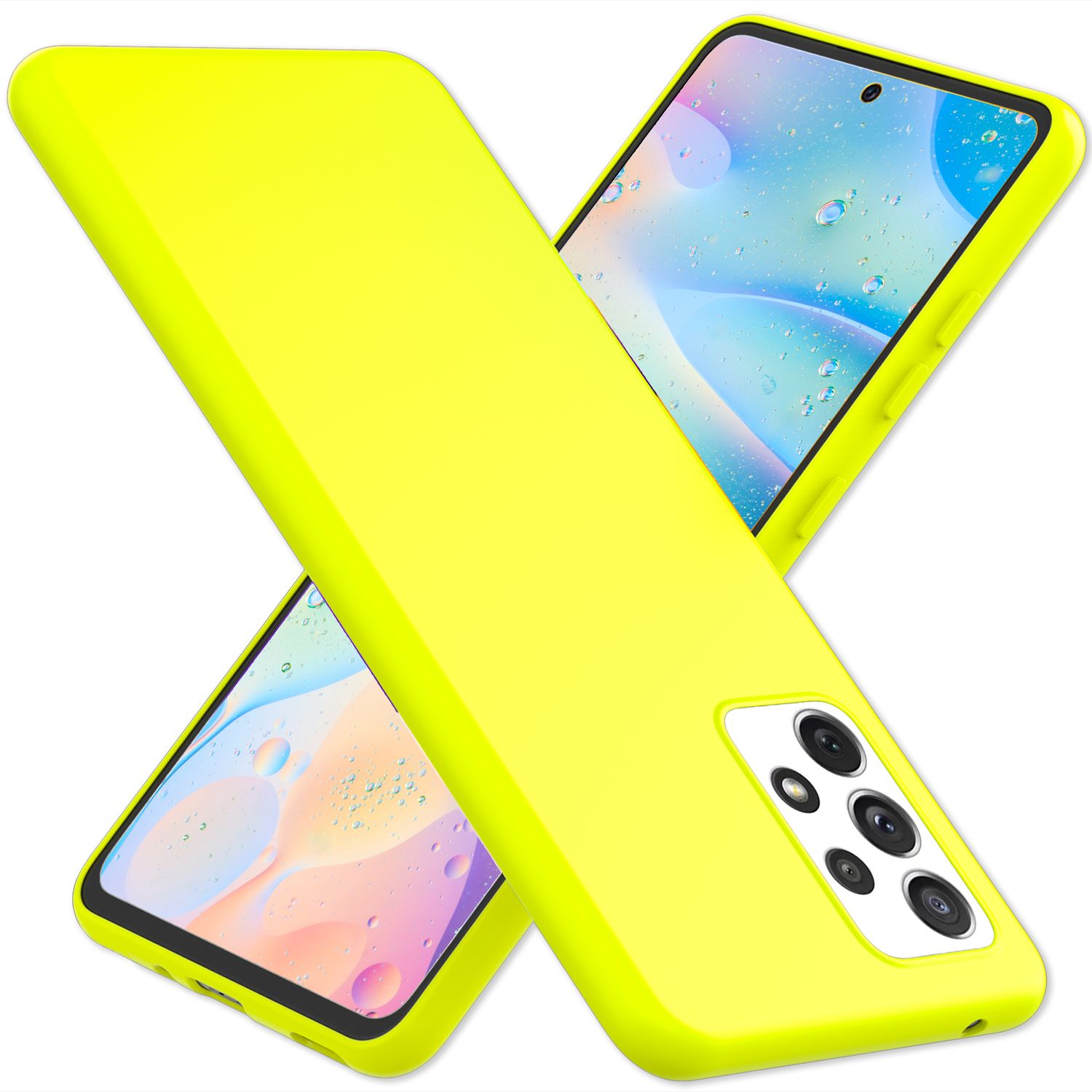 Für Samsung Galaxy A33 - Bunte Neon Silikon Hülle Rutschfest Dünn Schutz Cover