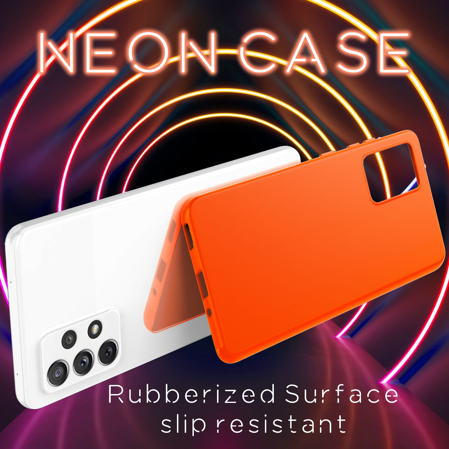 Für Samsung Galaxy A33 - Bunte Neon Silikon Hülle Rutschfest Dünn Schutz Cover