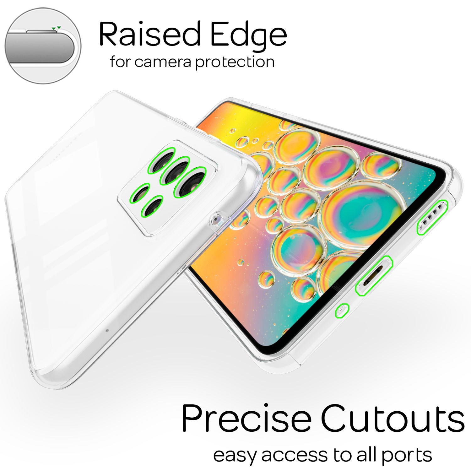 NALIA Klare 360° Schutzhülle für Samsung Galaxy A53, Komplettschutz Transparent Anti-Gelb Durchsichtig Robust, Hardcase & Silikon Bumper & Displayschutz, Full-Cover Etui Handyhülle Default Title NALIA Transparente Hülle