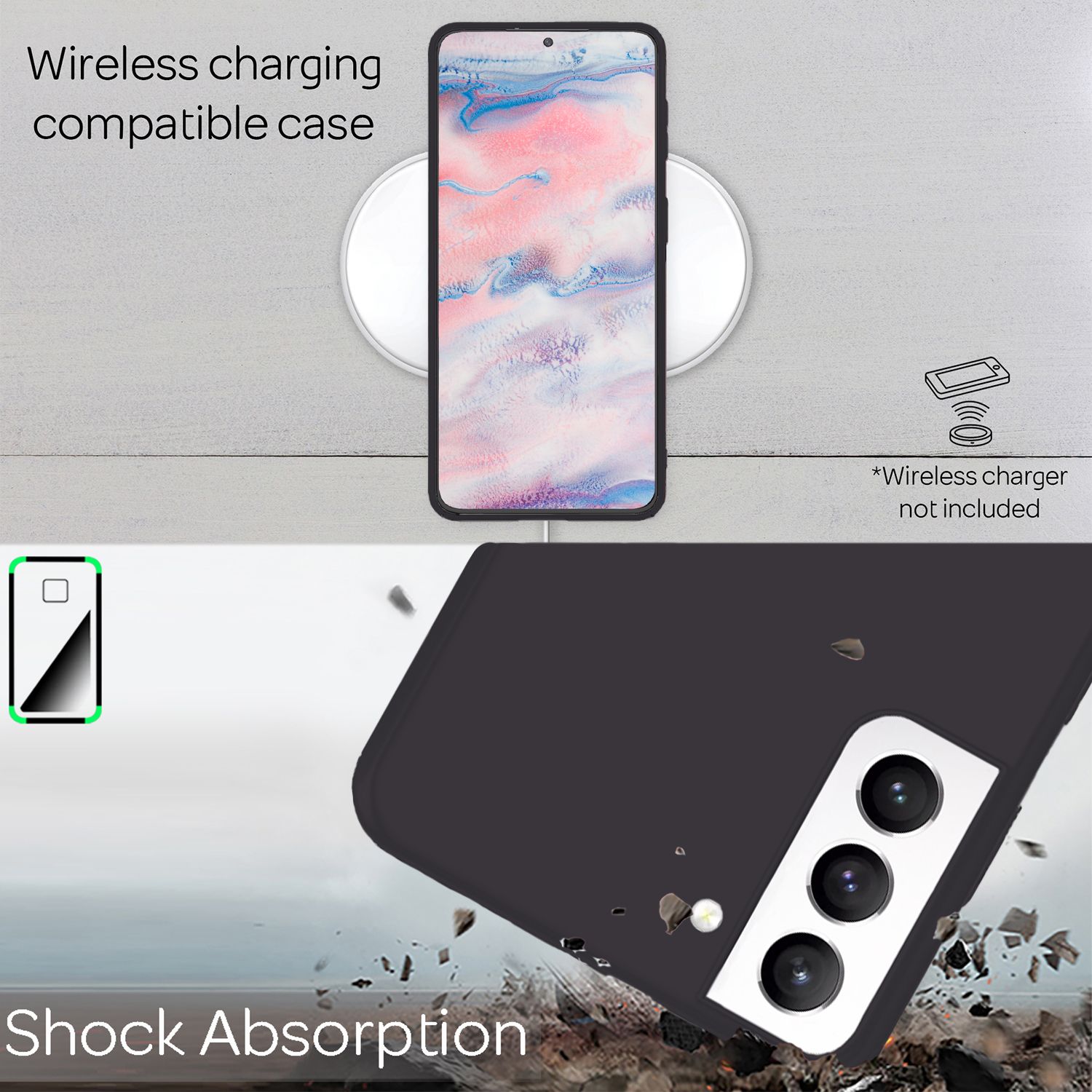 NALIA Ultra-Dünnes Hardcase für Samsung Galaxy S22 Schwarz NALIA SlimFit Hülle