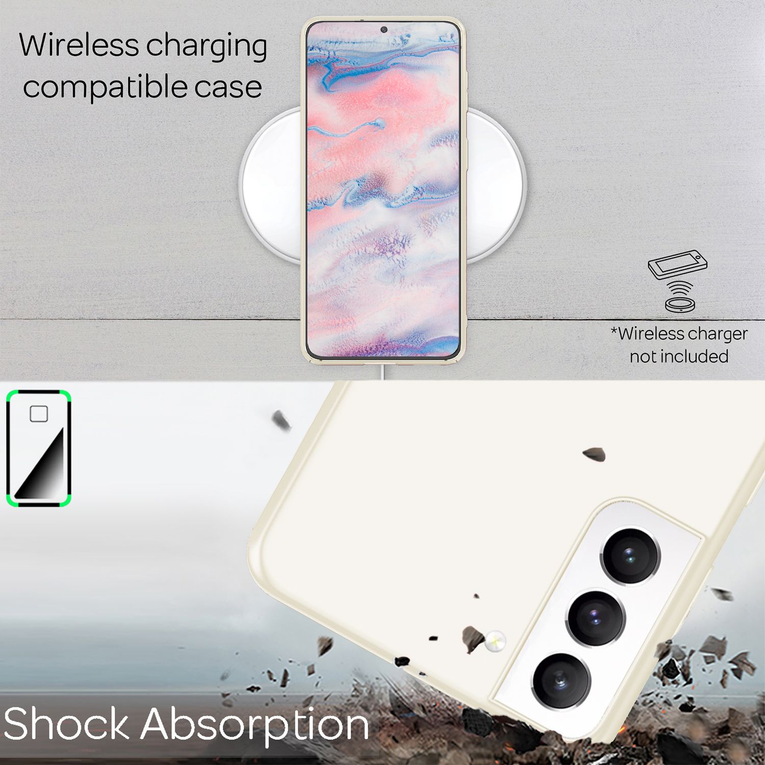 NALIA Ultra-Dünnes Hardcase für Samsung Galaxy S22 Weiß NALIA SlimFit Hülle