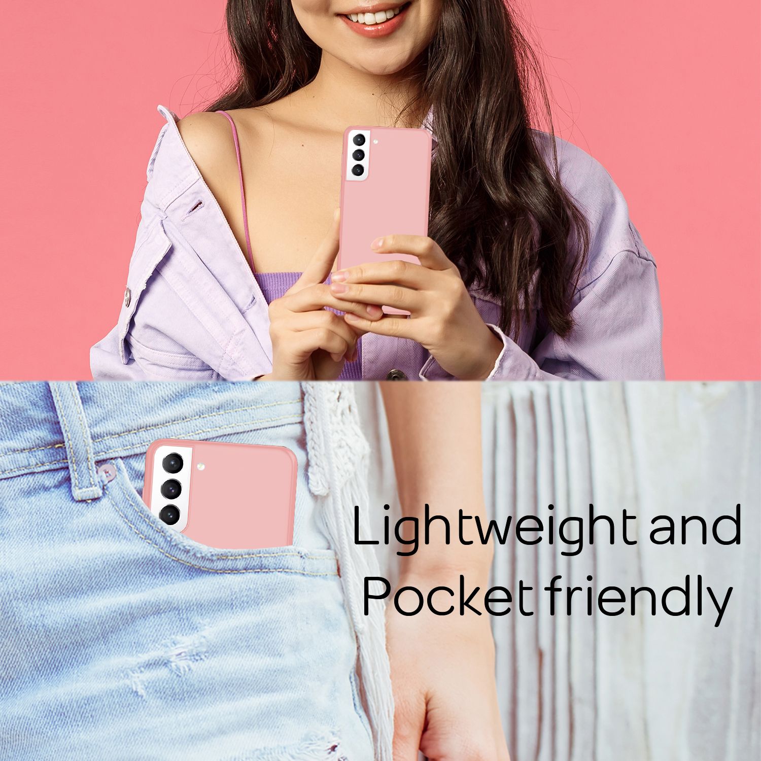 NALIA Ultra-Dünnes Hardcase für Samsung Galaxy S22 Plus Pink NALIA SlimFit Hülle