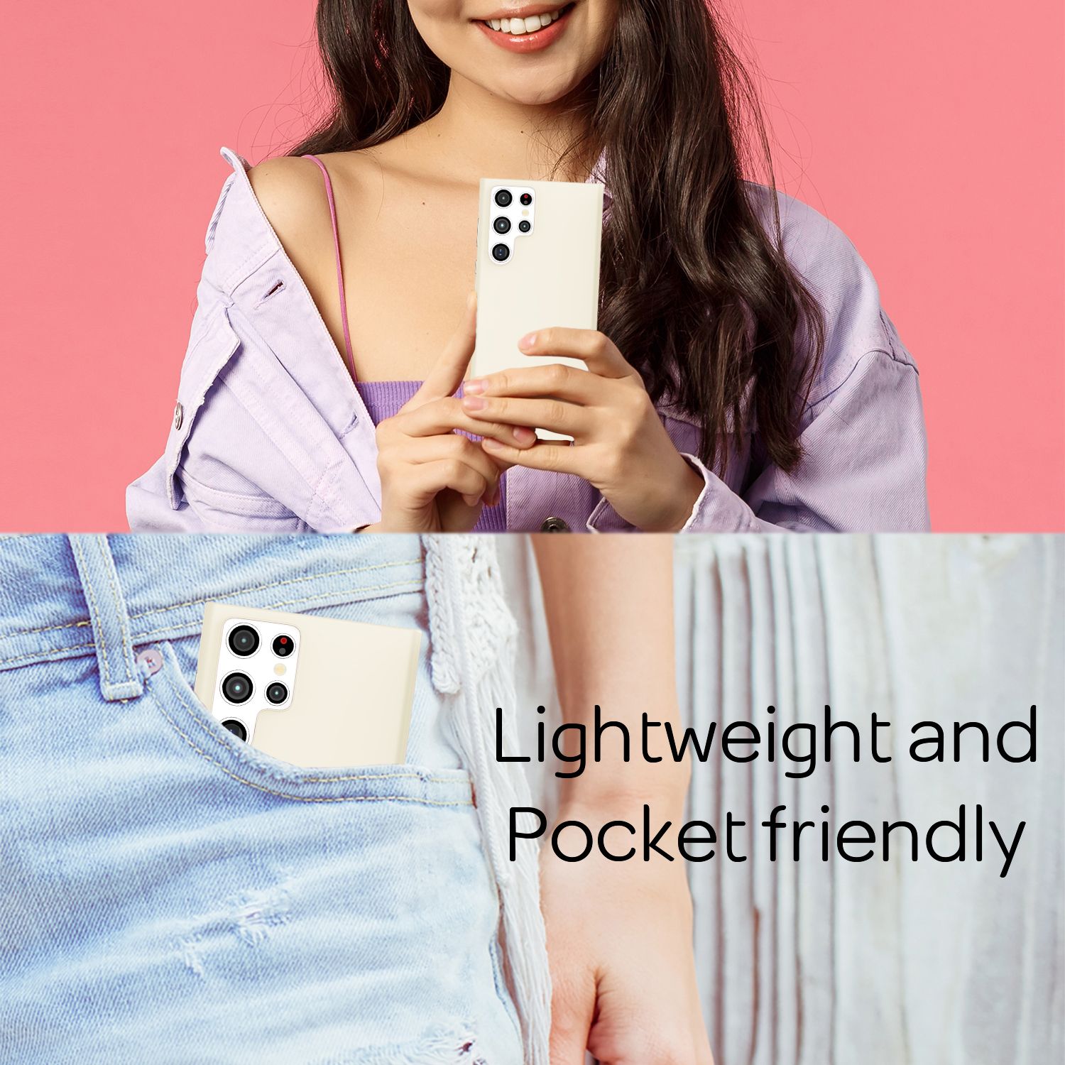 NALIA Ultra-Dünnes Hardcase für Samsung Galaxy S22 Ultra, Anti-Fingerabdruck Seidig-Matt Rutschfest Extra-Leicht 0,5mm Schlank, Harte Schutzhülle Weiß NALIA SlimFit Hülle