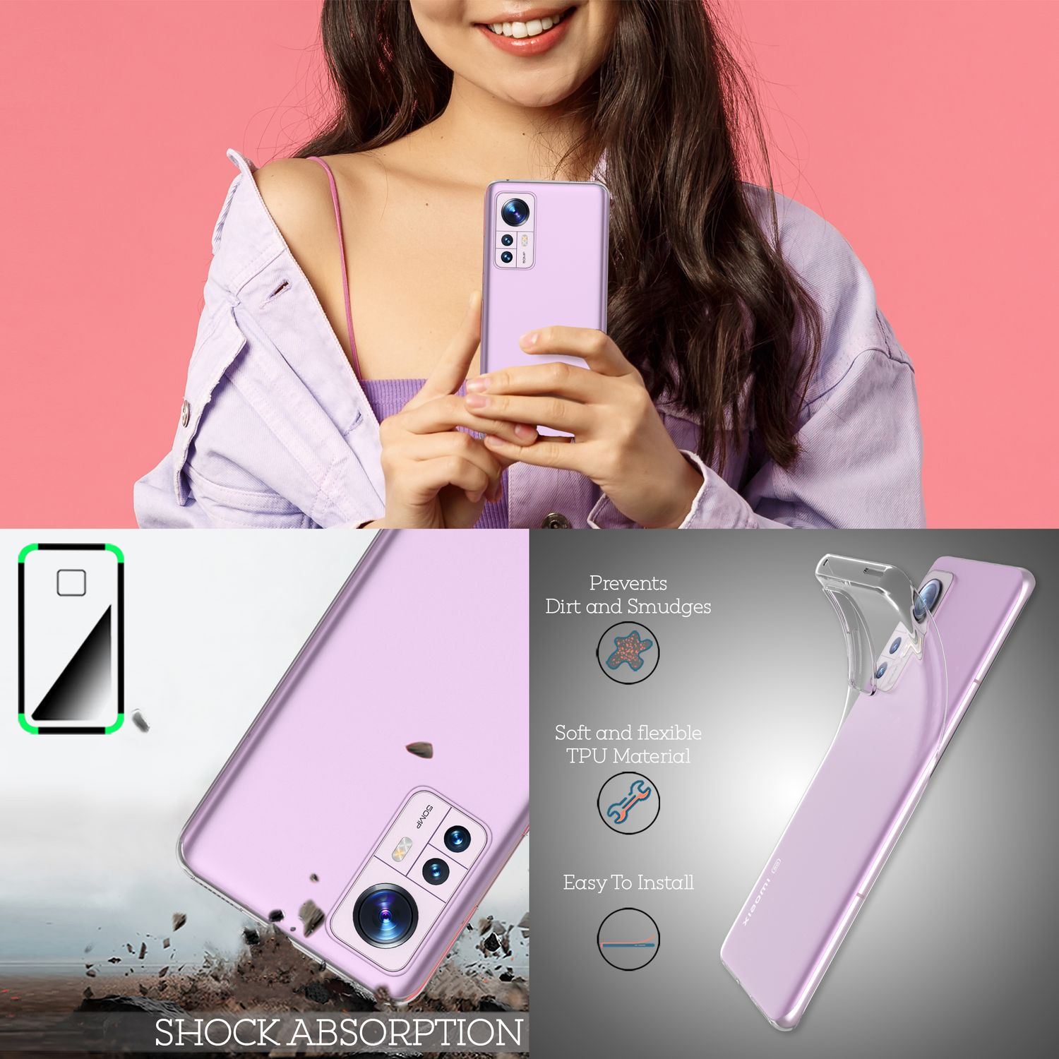 Klare Silikonhülle für Xiaomi 12/ Xiaomi 12X - Silikon Handy Hülle Case Cover Default Title NALIA Transparente Hülle