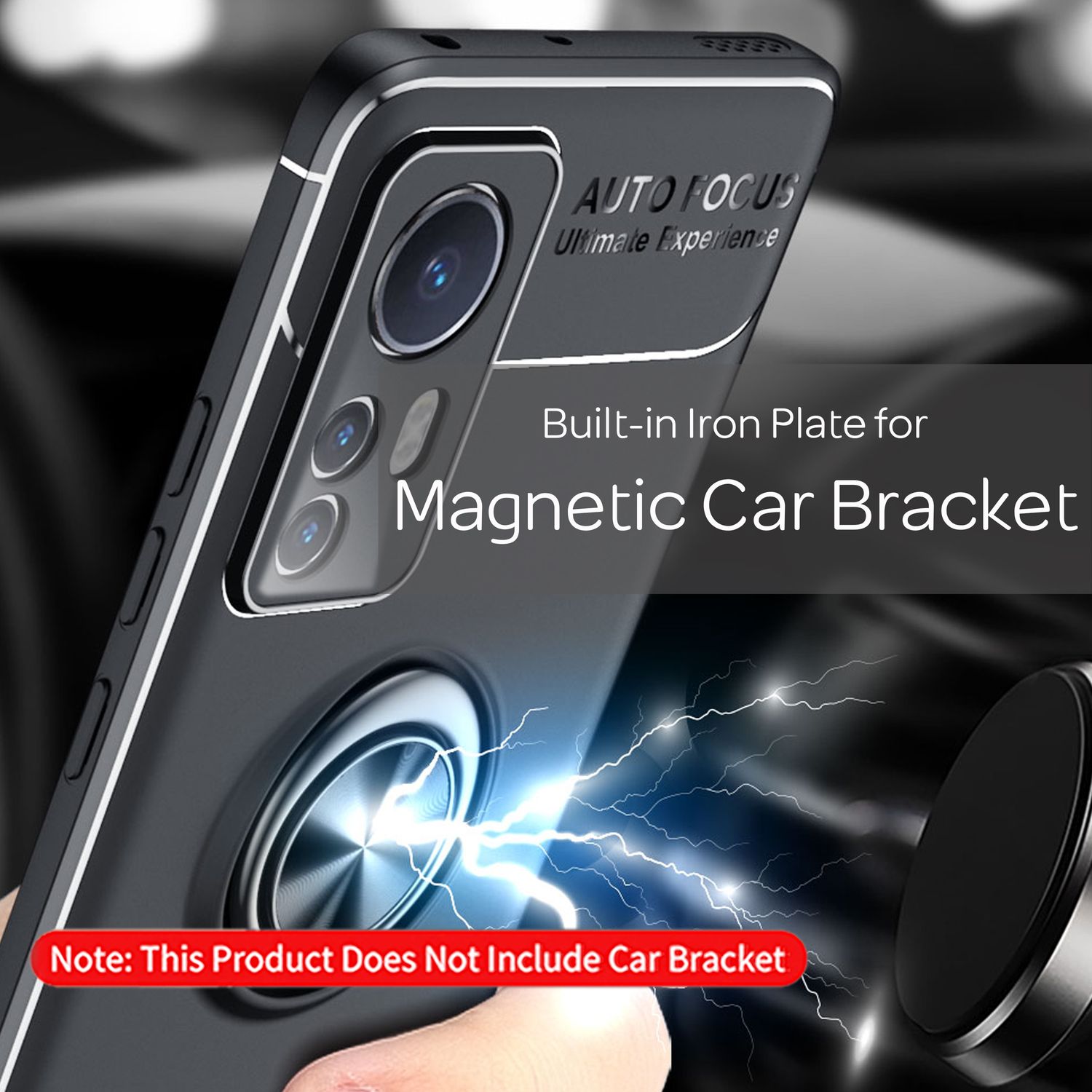 Matt-Schwarze Ringhülle für Xiaomi 12 / Xiaomi 12X - Handy Silikon Hülle Case Schwarz NALIA Protective Hülle