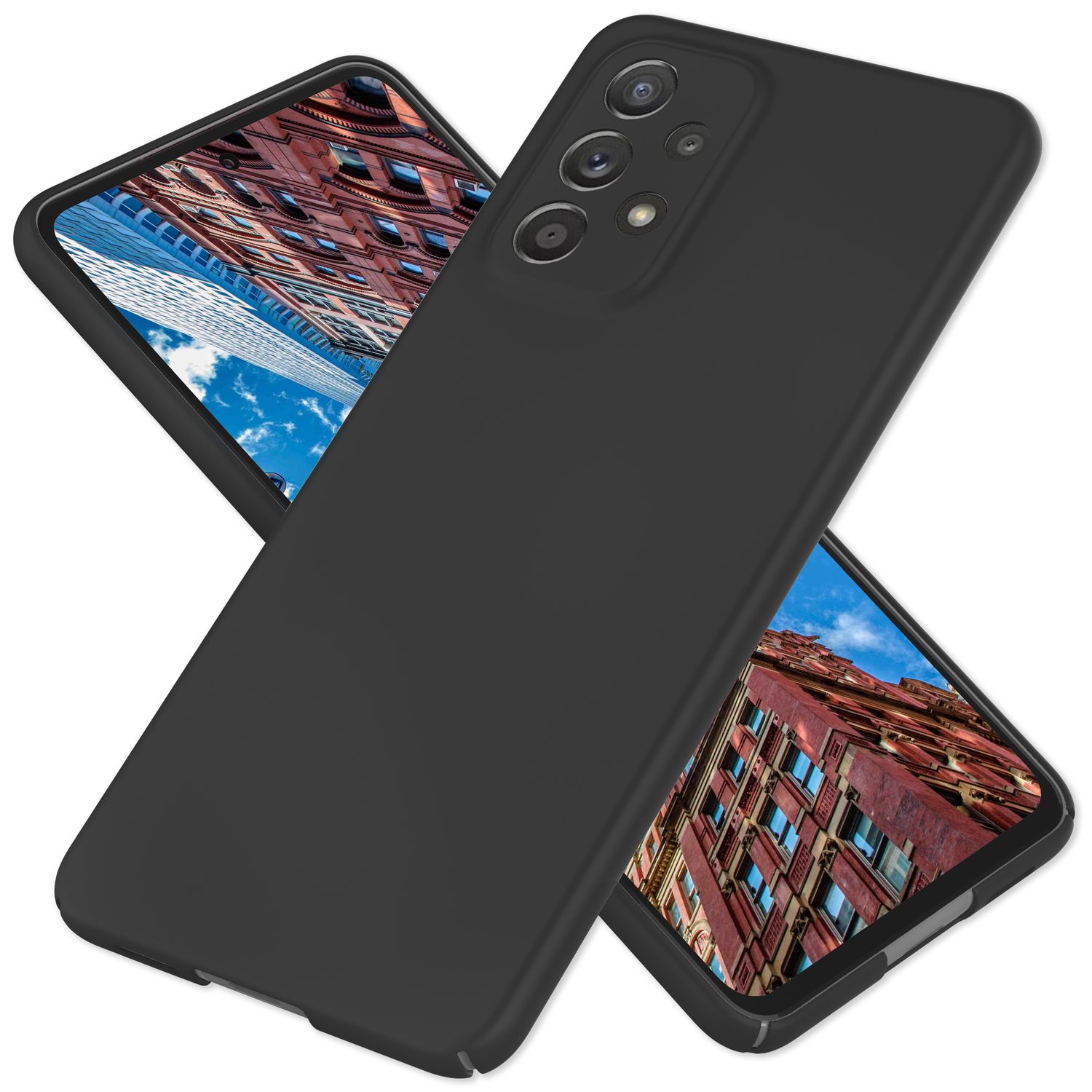 Ultra-Dünnes Hardcase für Samsung Galaxy A53 - Handy Hülle Slim-Fit Cover Matt Schwarz NALIA SlimFit Hülle