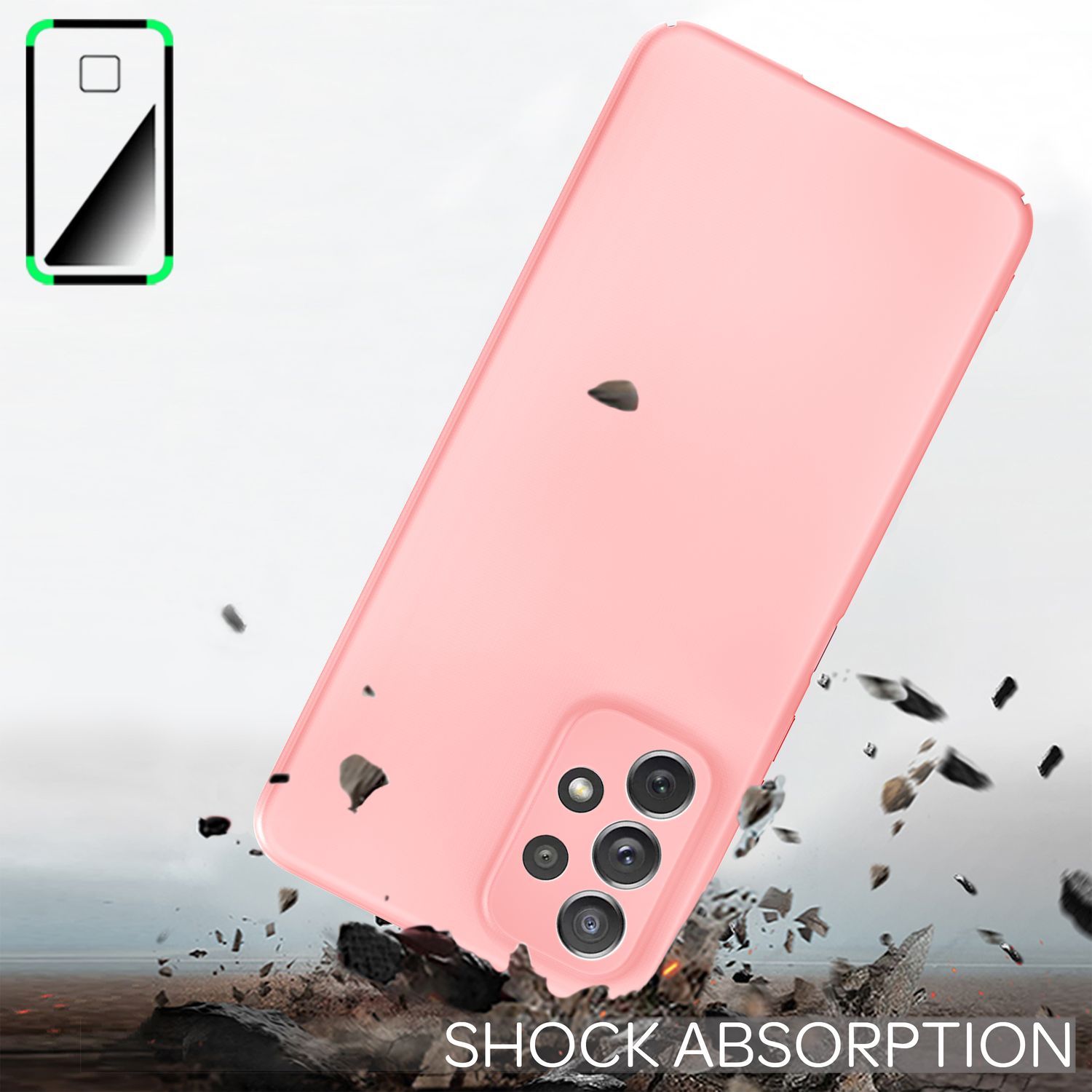 Ultra-Dünnes Hardcase für Samsung Galaxy A53 - Handy Hülle Slim-Fit Cover Matt Pink NALIA SlimFit Hülle