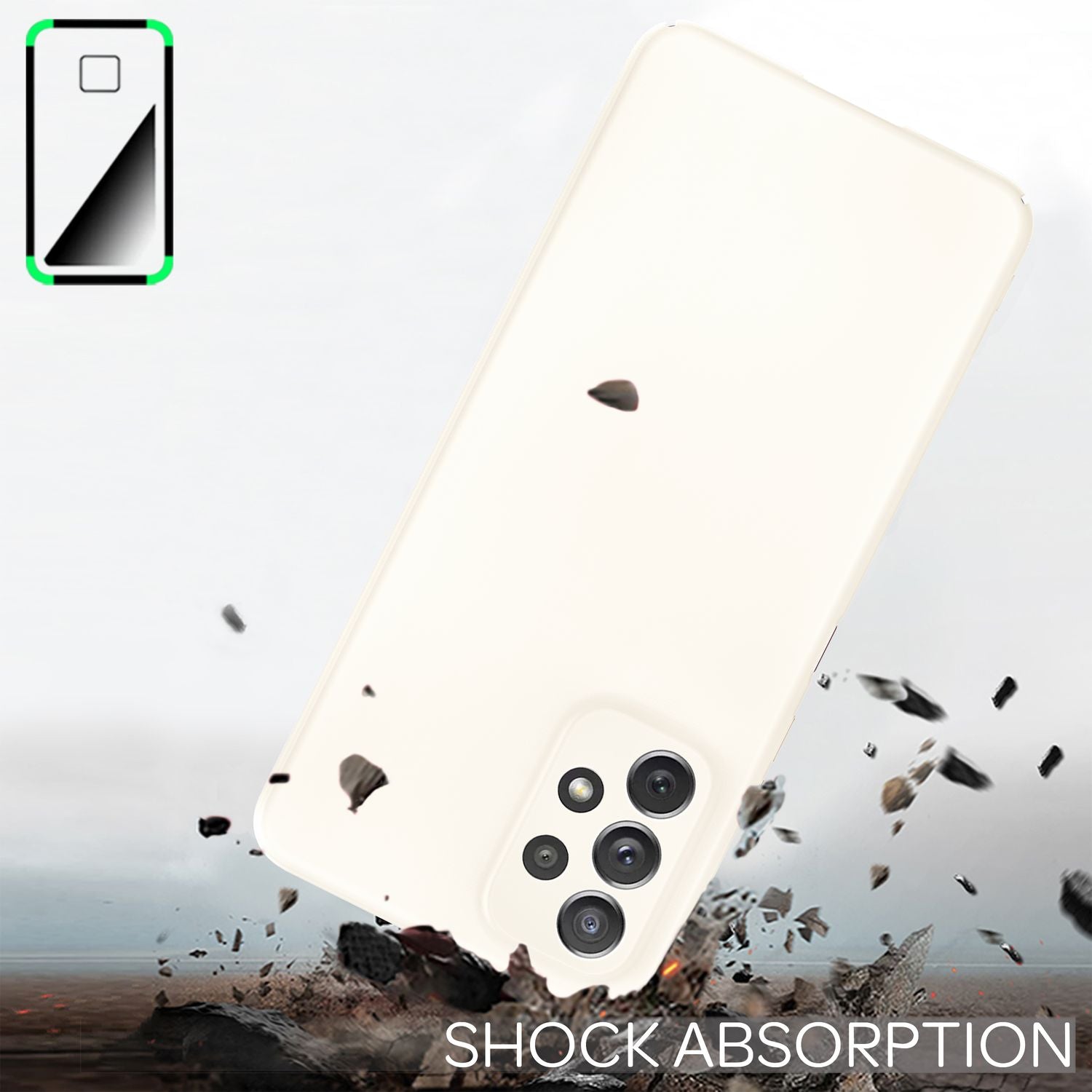 Ultra-Dünnes Hardcase für Samsung Galaxy A53 - Handy Hülle Slim-Fit Cover Matt Weiß NALIA SlimFit Hülle