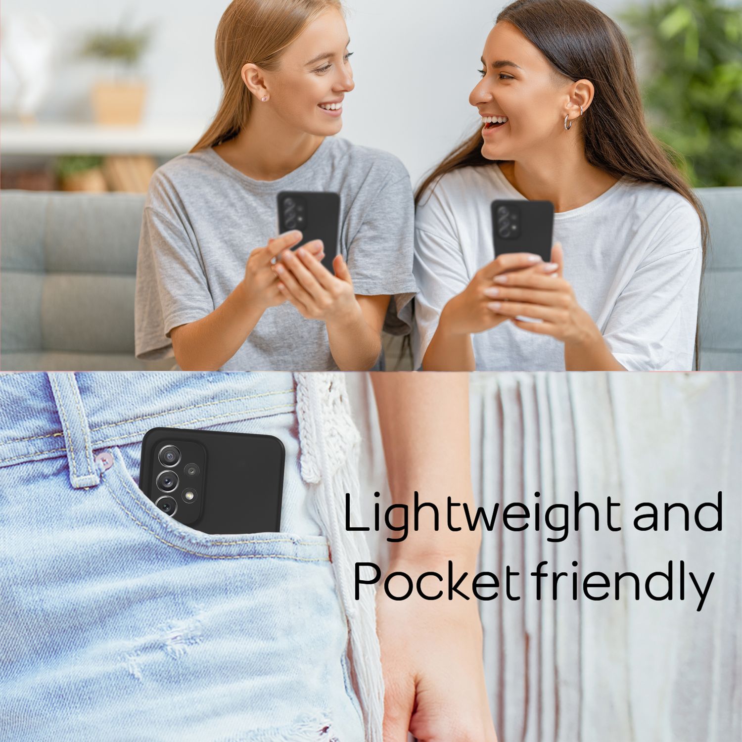 Ultra-Dünnes Hardcase für Samsung Galaxy A53 - Handy Hülle Slim-Fit Cover Matt Schwarz NALIA SlimFit Hülle