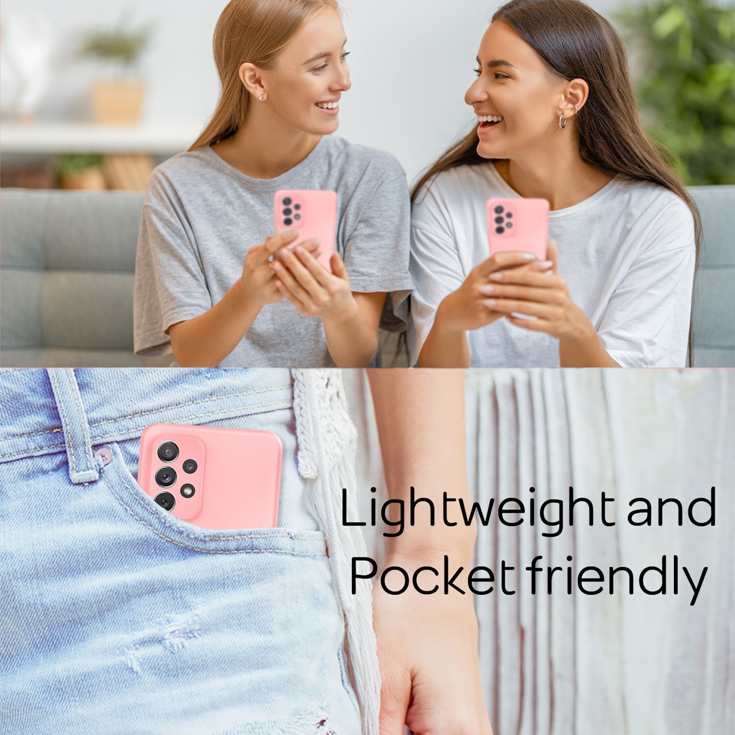 Ultra-Dünnes Hardcase für Samsung Galaxy A53 - Handy Hülle Slim-Fit Cover Matt Pink NALIA SlimFit Hülle