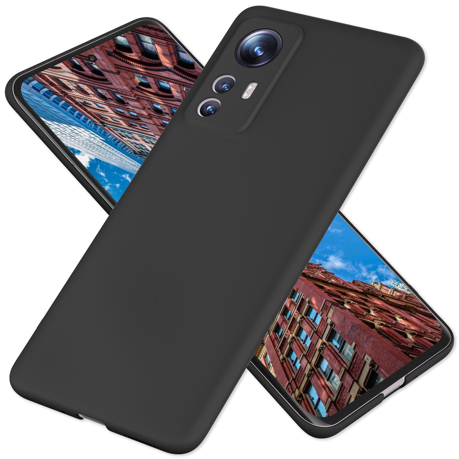 Ultra-Dünnes Hardcase für Xiaomi 12/ Xiaomi 12X - Handy Hülle Smartphone Cover Schwarz NALIA SlimFit Hülle