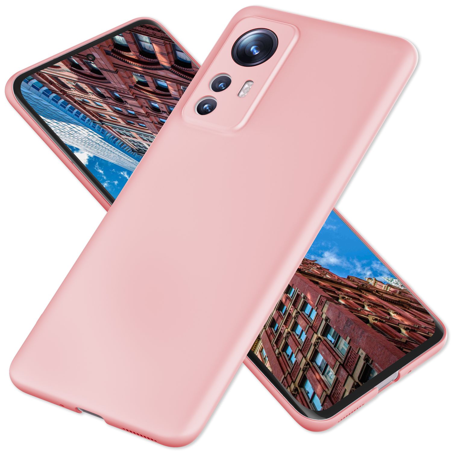Ultra-Dünnes Hardcase für Xiaomi 12/ Xiaomi 12X - Handy Hülle Smartphone Cover Pink NALIA SlimFit Hülle