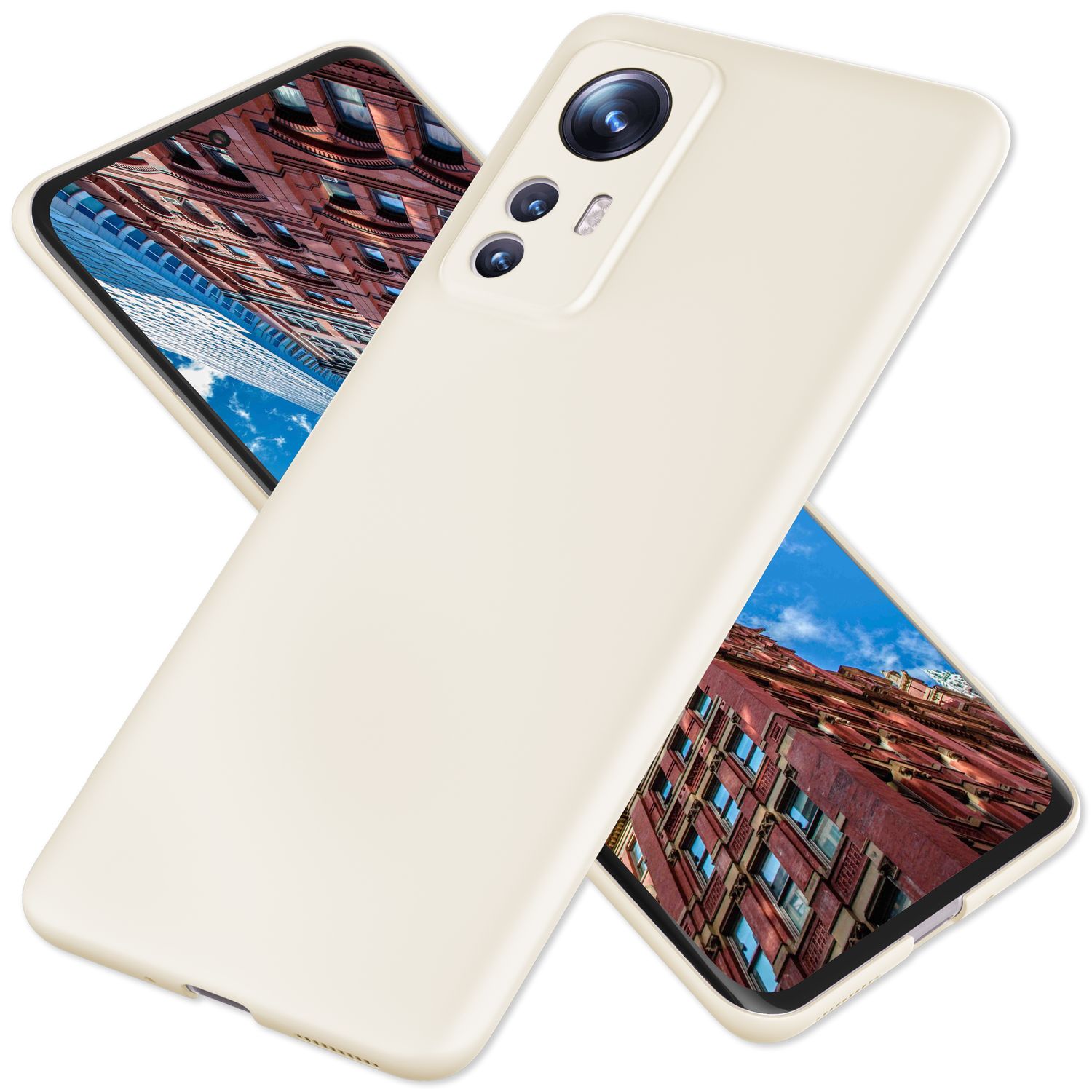 Ultra-Dünnes Hardcase für Xiaomi 12/ Xiaomi 12X - Handy Hülle Smartphone Cover Weiß NALIA SlimFit Hülle