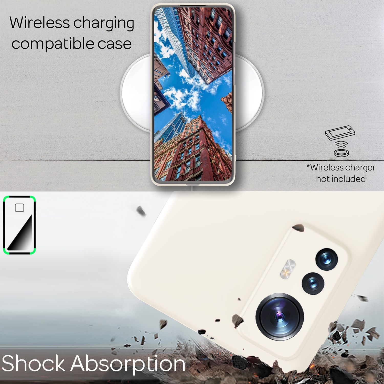 Ultra-Dünnes Hardcase für Xiaomi 12/ Xiaomi 12X - Handy Hülle Smartphone Cover Weiß NALIA SlimFit Hülle