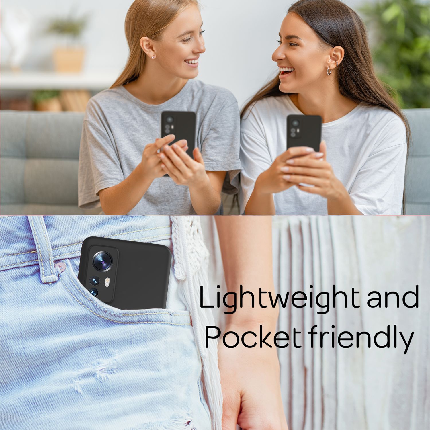 Ultra-Dünnes Hardcase für Xiaomi 12/ Xiaomi 12X - Handy Hülle Smartphone Cover Schwarz NALIA SlimFit Hülle