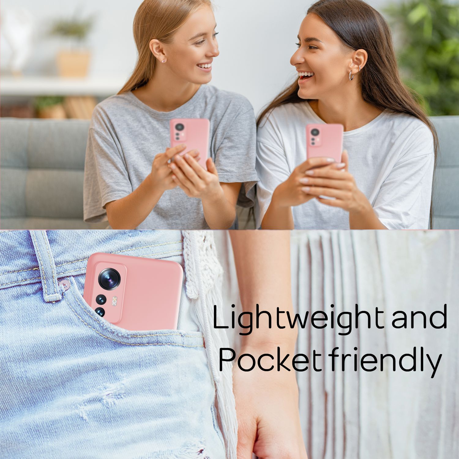 Ultra-Dünnes Hardcase für Xiaomi 12/ Xiaomi 12X - Handy Hülle Smartphone Cover Pink NALIA SlimFit Hülle