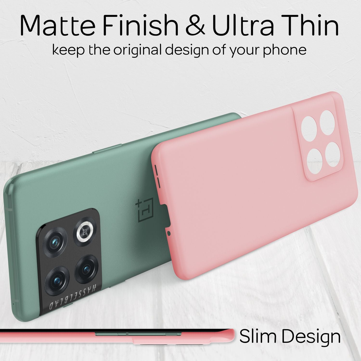 Ultra-Dünnes Hardcase für OnePlus 10 Pro - Handy Hülle Smartphone Hard Cover Pink NALIA SlimFit Hülle