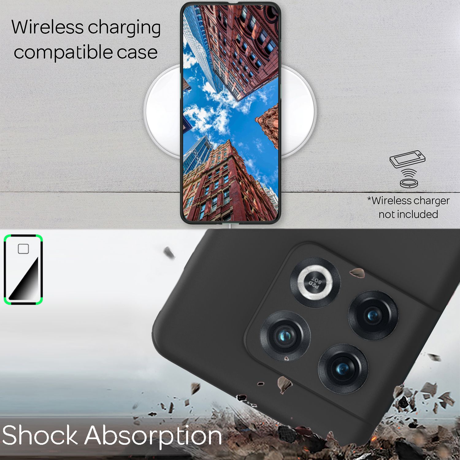 Ultra-Dünnes Hardcase für OnePlus 10 Pro - Handy Hülle Smartphone Hard Cover Schwarz NALIA SlimFit Hülle