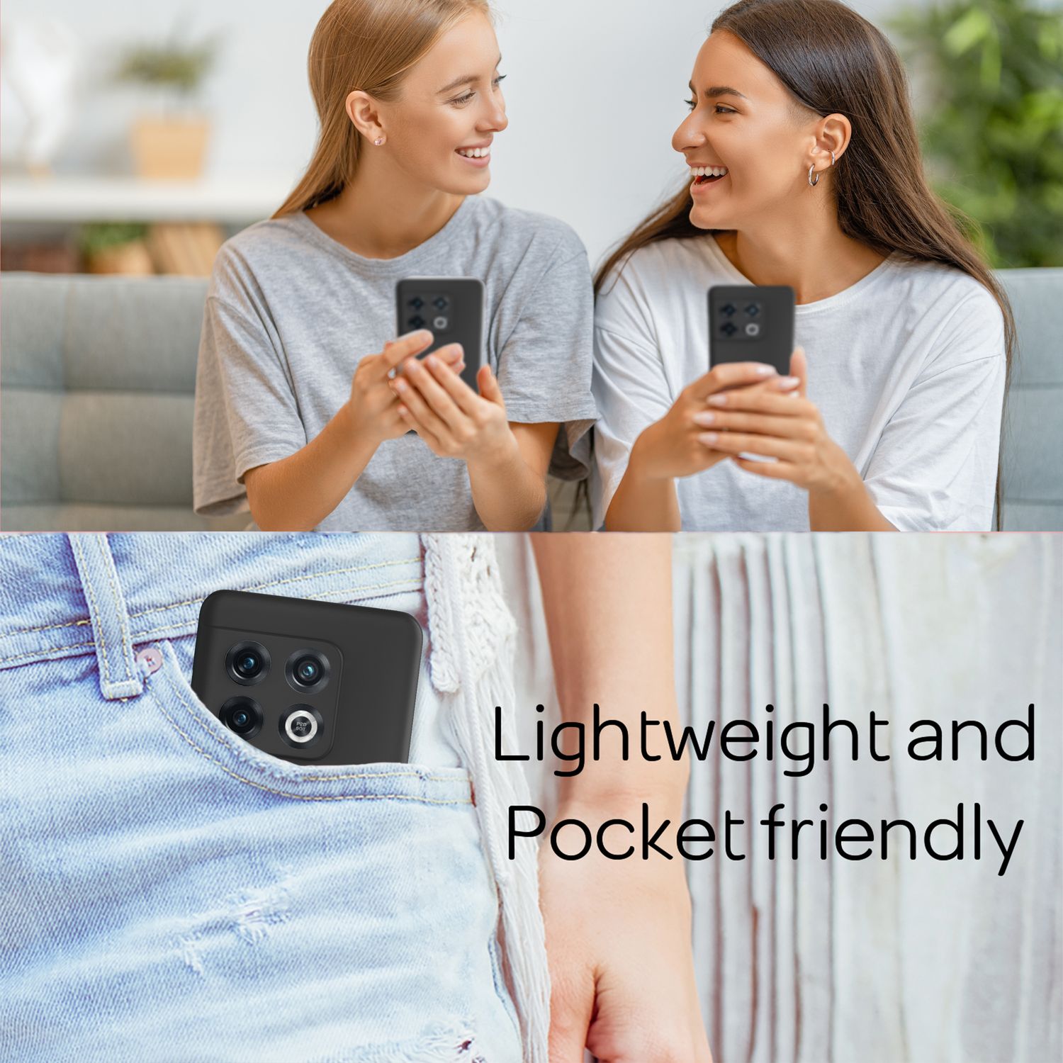 Ultra-Dünnes Hardcase für OnePlus 10 Pro - Handy Hülle Smartphone Hard Cover Schwarz NALIA SlimFit Hülle