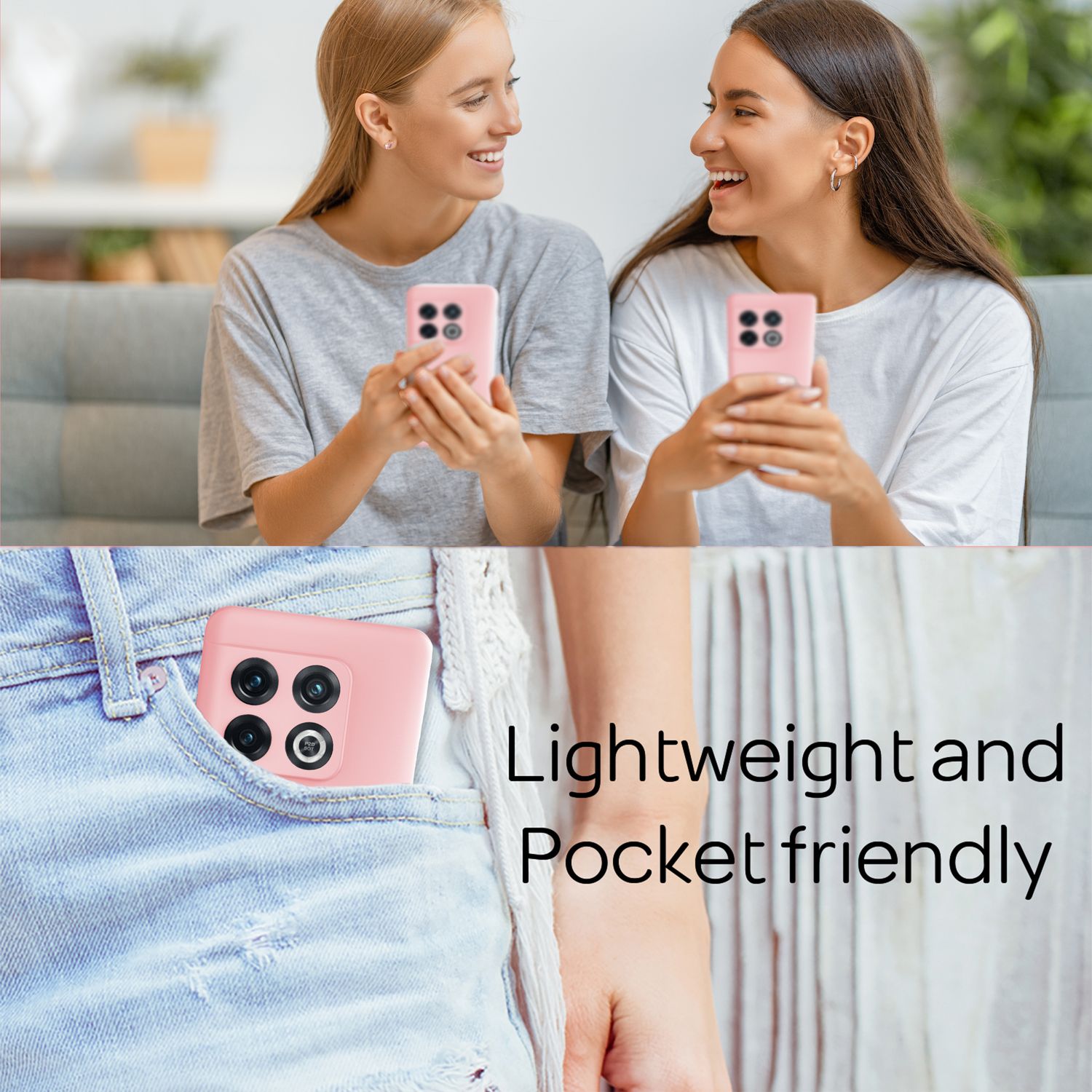 Ultra-Dünnes Hardcase für OnePlus 10 Pro - Handy Hülle Smartphone Hard Cover Pink NALIA SlimFit Hülle