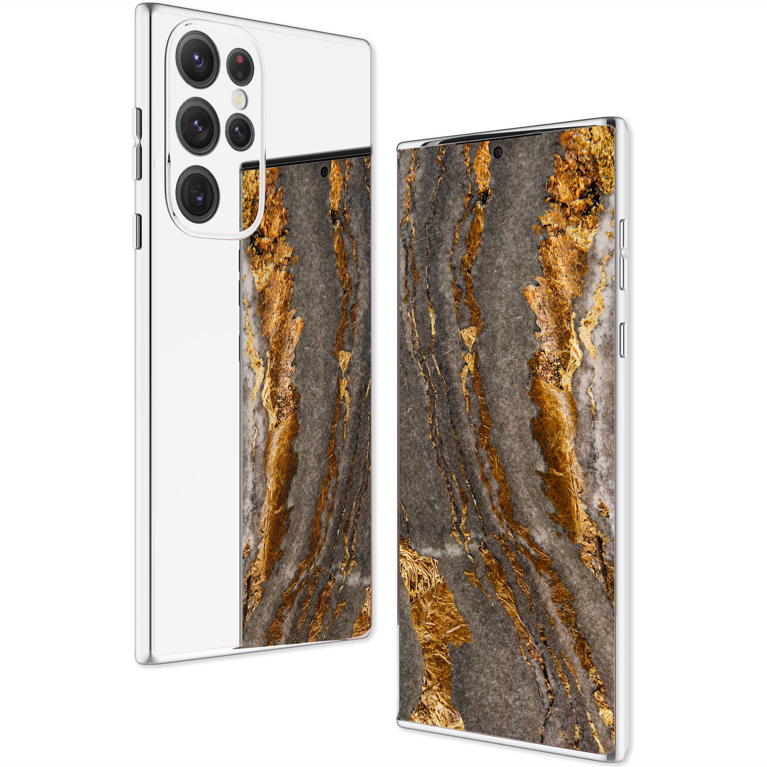 Für Samsung Galaxy S22 Ultra - Hartglas Case Klarer Spiegeleffekt