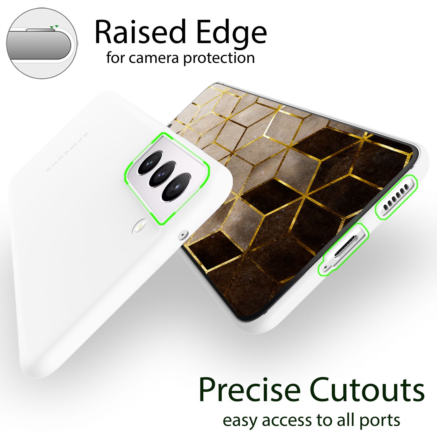 Für Samsung Galaxy S22 - Extra Dünn Hard Case Ultra Slim Handy Hülle Matt Cover Weiß Transparent NALIA SlimFit Hülle