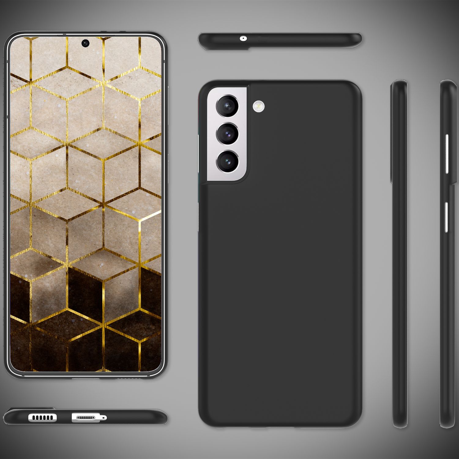 Für Samsung Galaxy S22 Plus - Extra Dünn Hard Case Ultra Slim Handy Hülle Cover Schwarz NALIA SlimFit Hülle