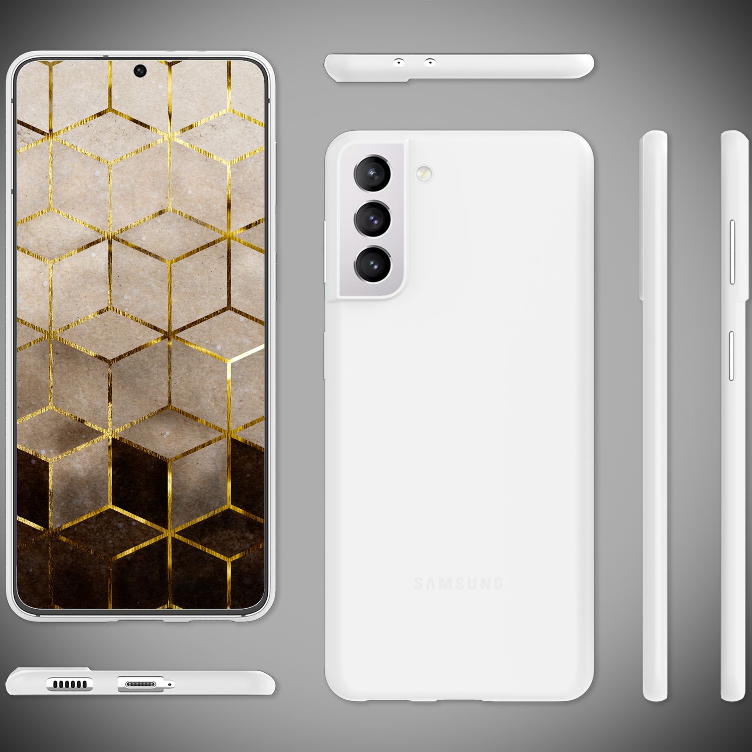 Für Samsung Galaxy S22 Plus - Extra Dünn Hard Case Ultra Slim Handy Hülle Cover Weiß Transparent NALIA SlimFit Hülle