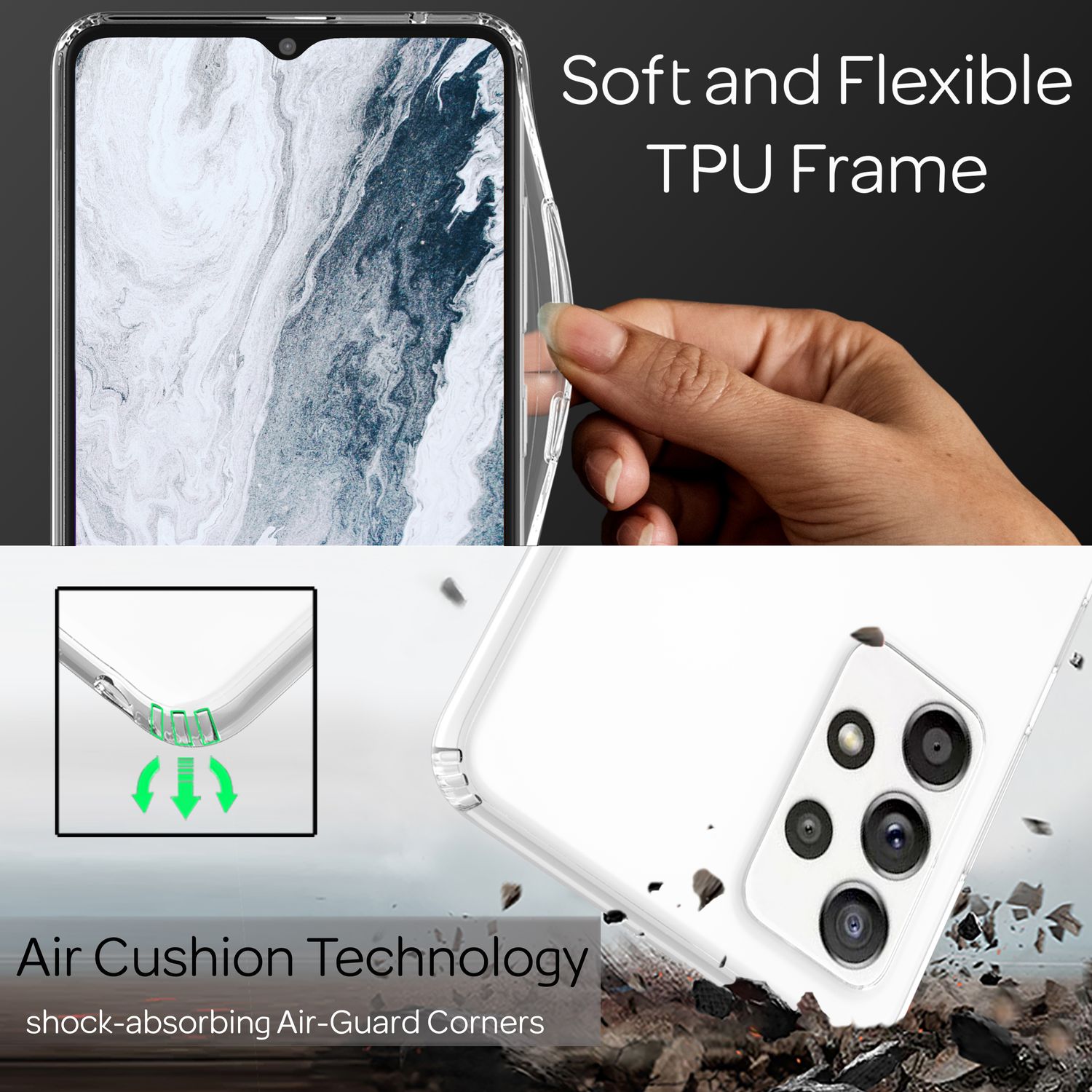 Für Samsung Galaxy A13 - Klare Kratzfeste Handy Hülle Anti-Gelb Hard Case Cover Default Title NALIA Transparente Hülle