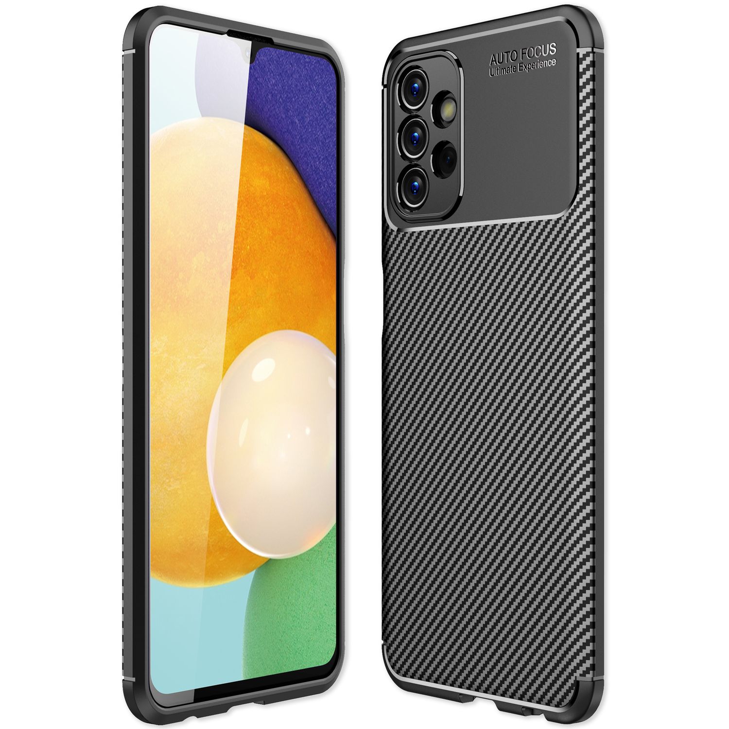 Für Samsung Galaxy A13 - Carbon Look Handy Hülle Hard Case Cover Default Title NALIA Protective Hülle