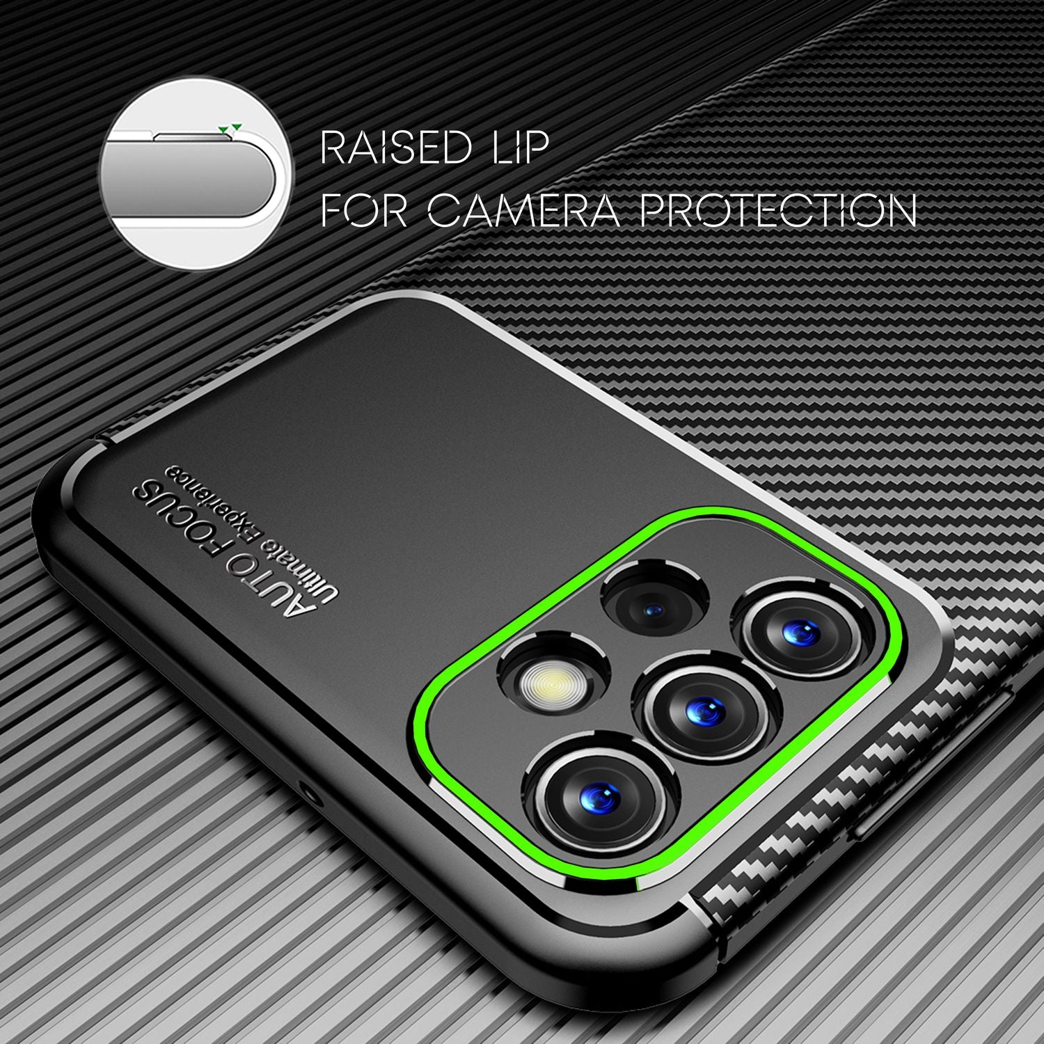 Für Samsung Galaxy A13 - Carbon Look Handy Hülle Hard Case Cover Default Title NALIA Protective Hülle