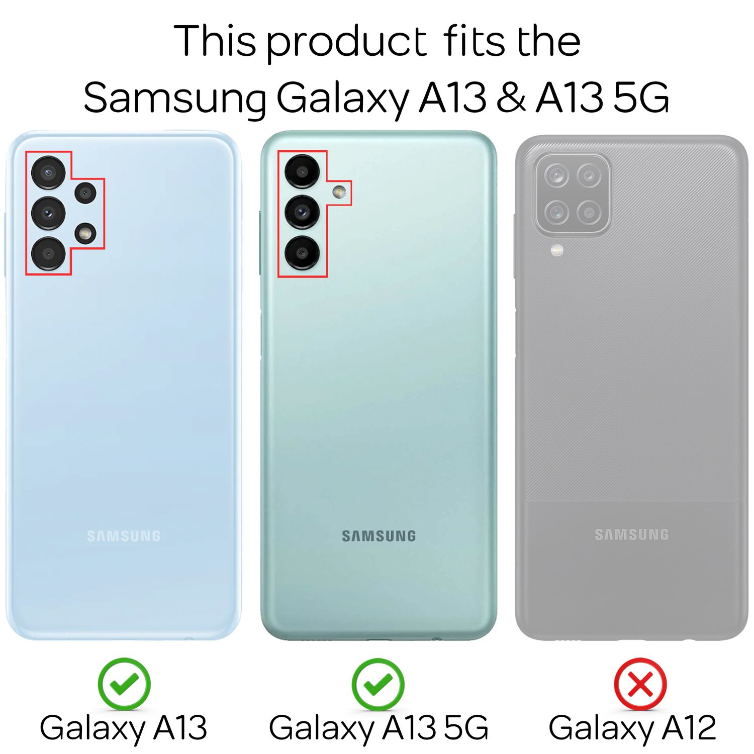 Für Samsung Galaxy A13 - Transparente Handy Hülle mit Kette & Handy-Schnur Schwarz Bunt NALIA Transparente Hülle