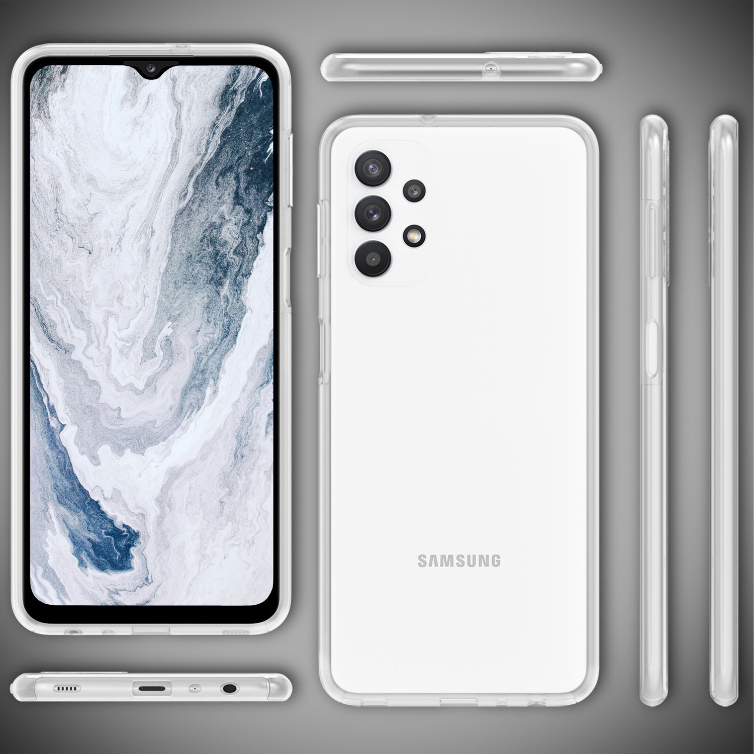 Für Samsung Galaxy A13 - Klare 360° Schutzhülle Anti-Gelb Robust Etui Default Title NALIA Transparente Hülle