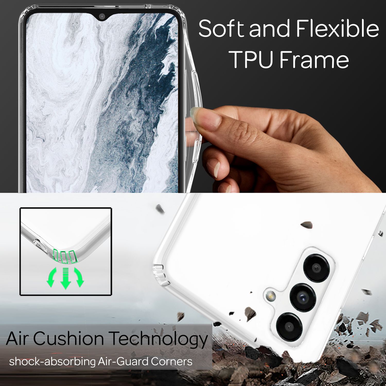 Hülle für Samsung Galaxy A13 5G Klar Anti-Gelb Kratzfest Hardcase Schutzhülle Default Title NALIA Transparente Hülle