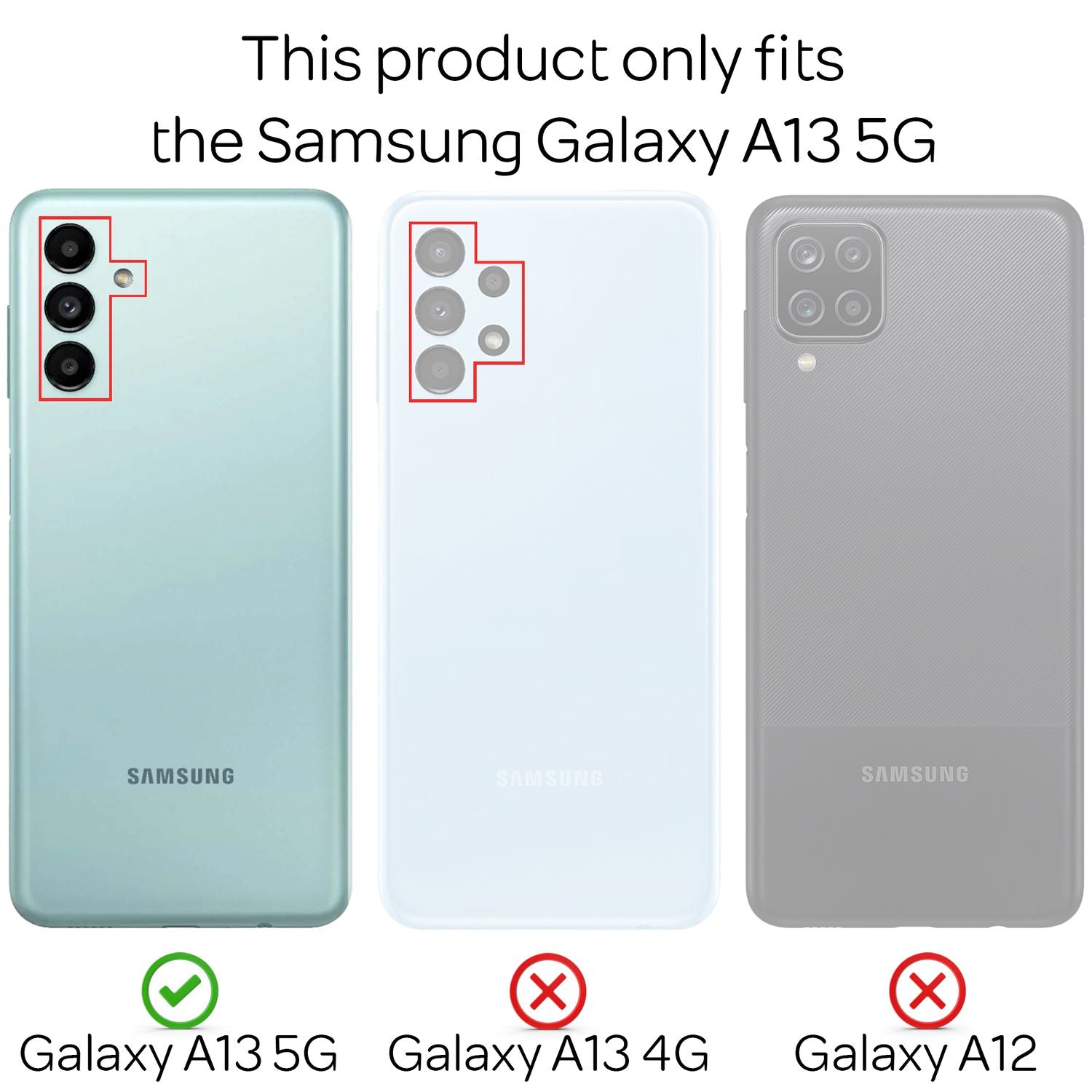 Hülle für Samsung Galaxy A13 5G Klar Anti-Gelb Kratzfest Hardcase Schutzhülle Default Title NALIA Transparente Hülle