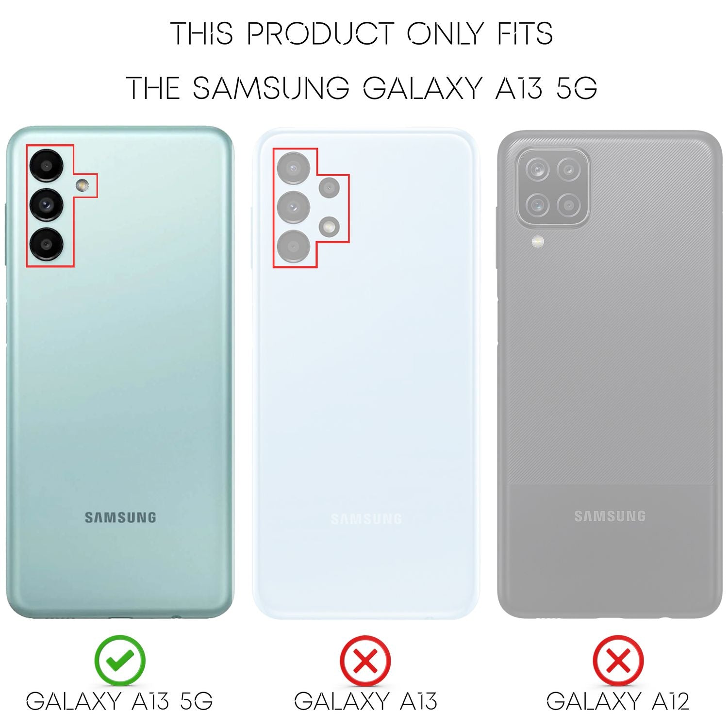 Hülle für Samsung Galaxy A13 5G Leder Look Cover Silikonhülle Case Schutzhülle Default Title NALIA