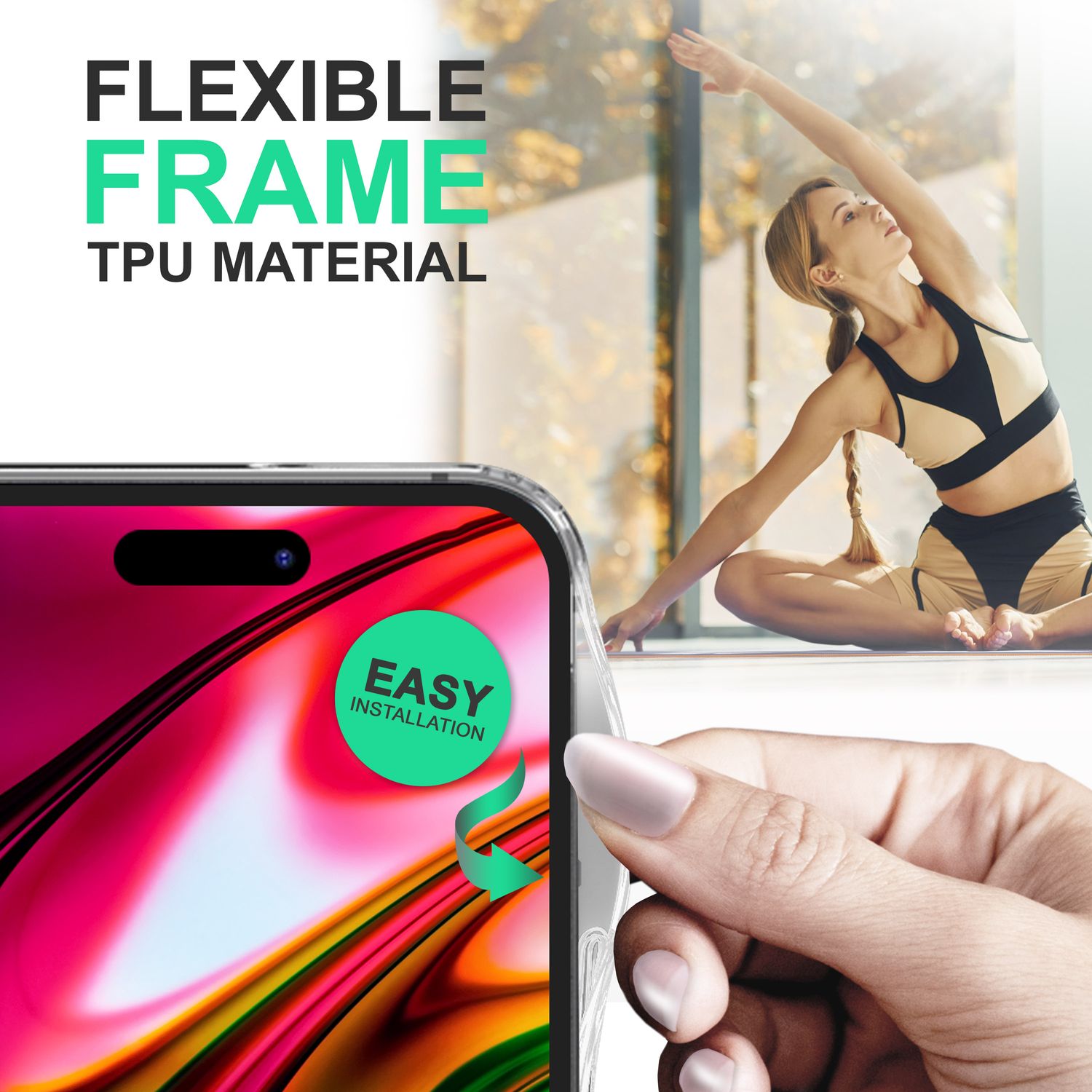 Hülle für iPhone 14 Pro - Klar Kratzfest Transparent Hard Case & Silikon Bumper Default Title NALIA Transparente Hülle