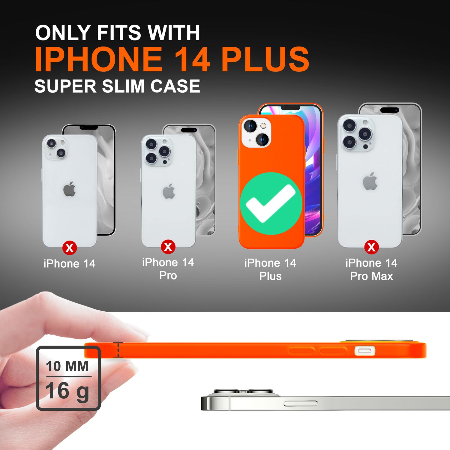 Hülle für iPhone 14 Plus - Bunte Neon Silikon Handyhülle Samtig Rutschfest Cover