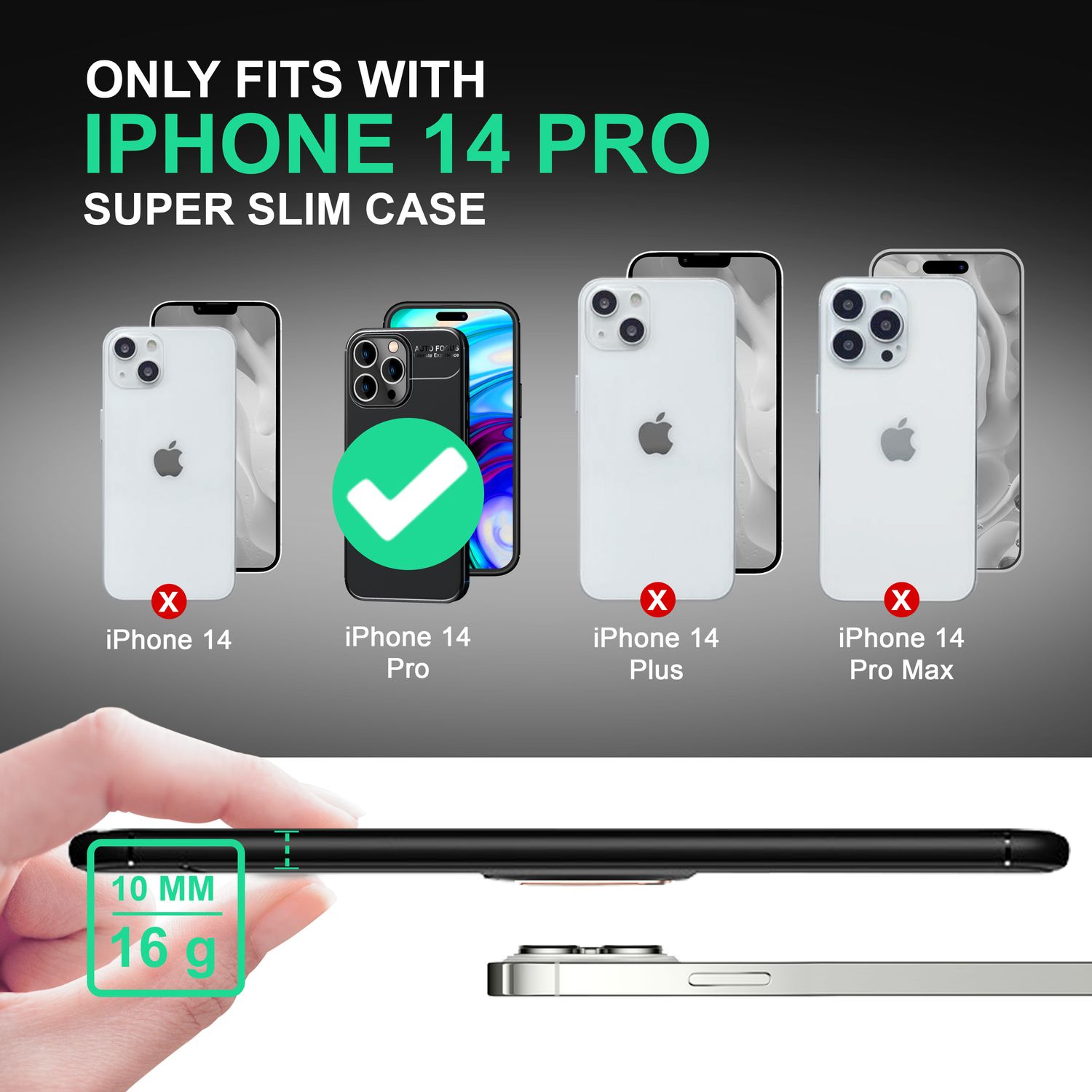 Hülle für iPhone 14 Pro - Matt Schwarz Ring Handyhülle Aufsteller Ständer Cover Rose Gold NALIA Protective Hülle