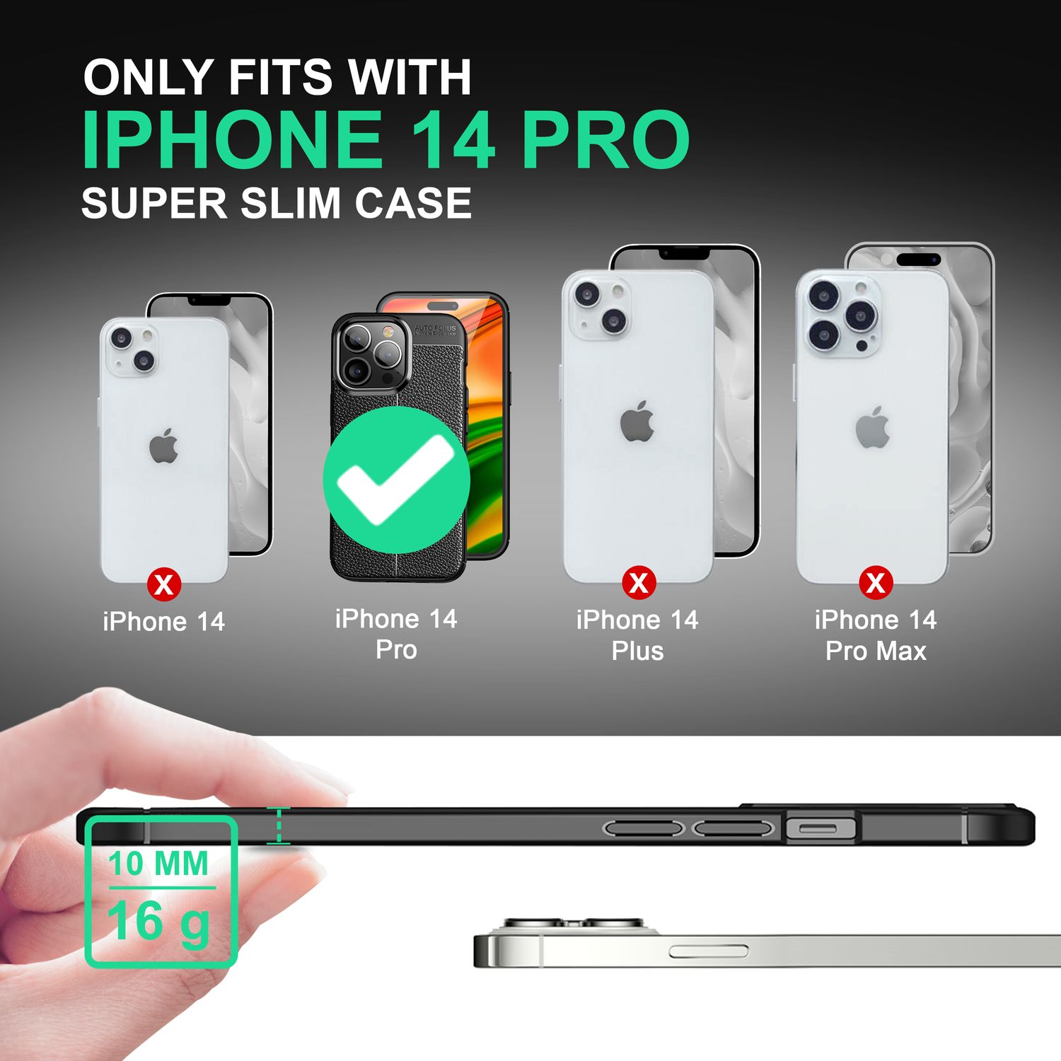 Hülle für iPhone 14 Pro - Leder Look Cover Silikon Handyhülle Anti-Fingerabdruck Default Title NALIA Protective Hülle