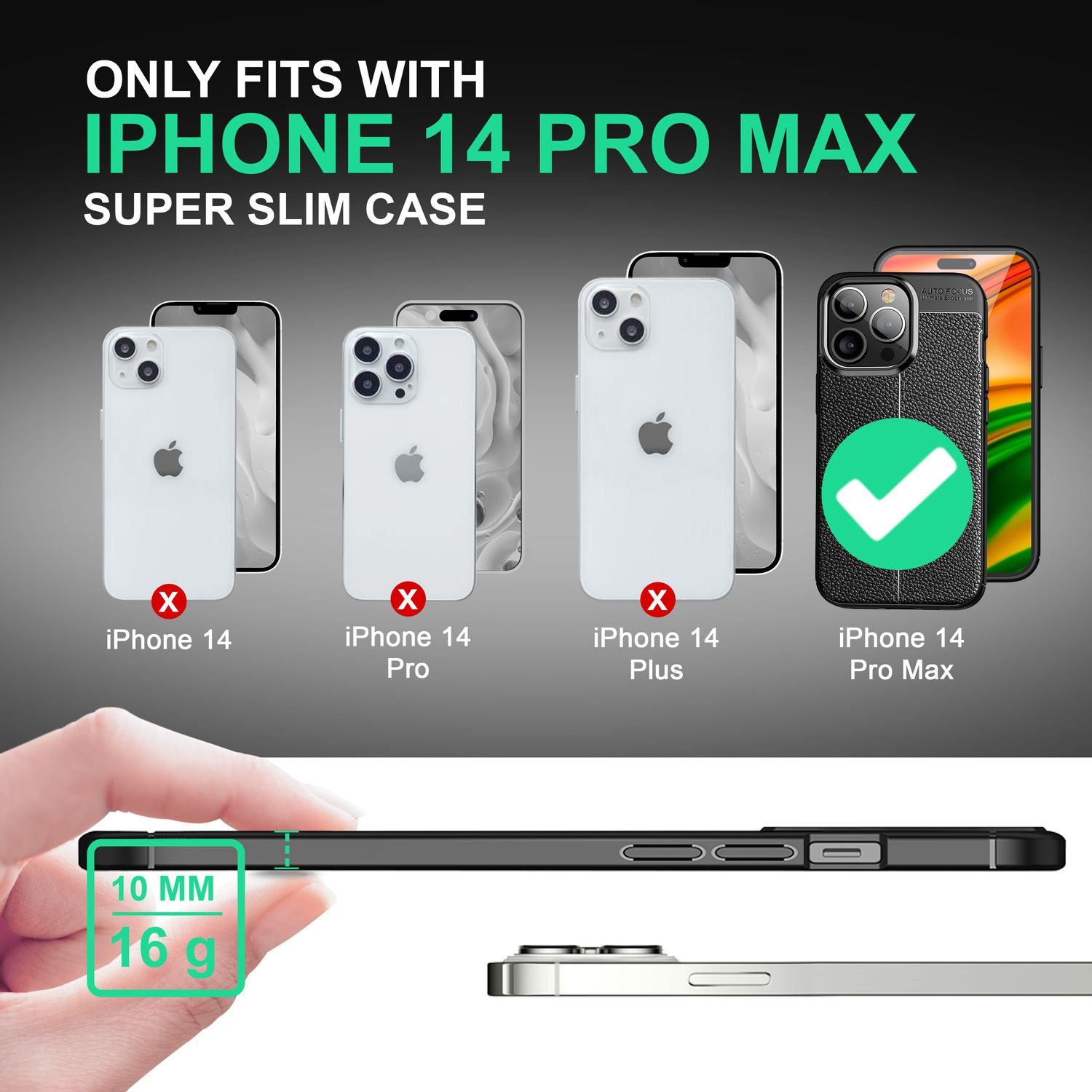 Hülle für iPhone 14 Pro Max - Leder Look Cover Silikon Handyhülle Schutz Case Default Title NALIA Protective Hülle