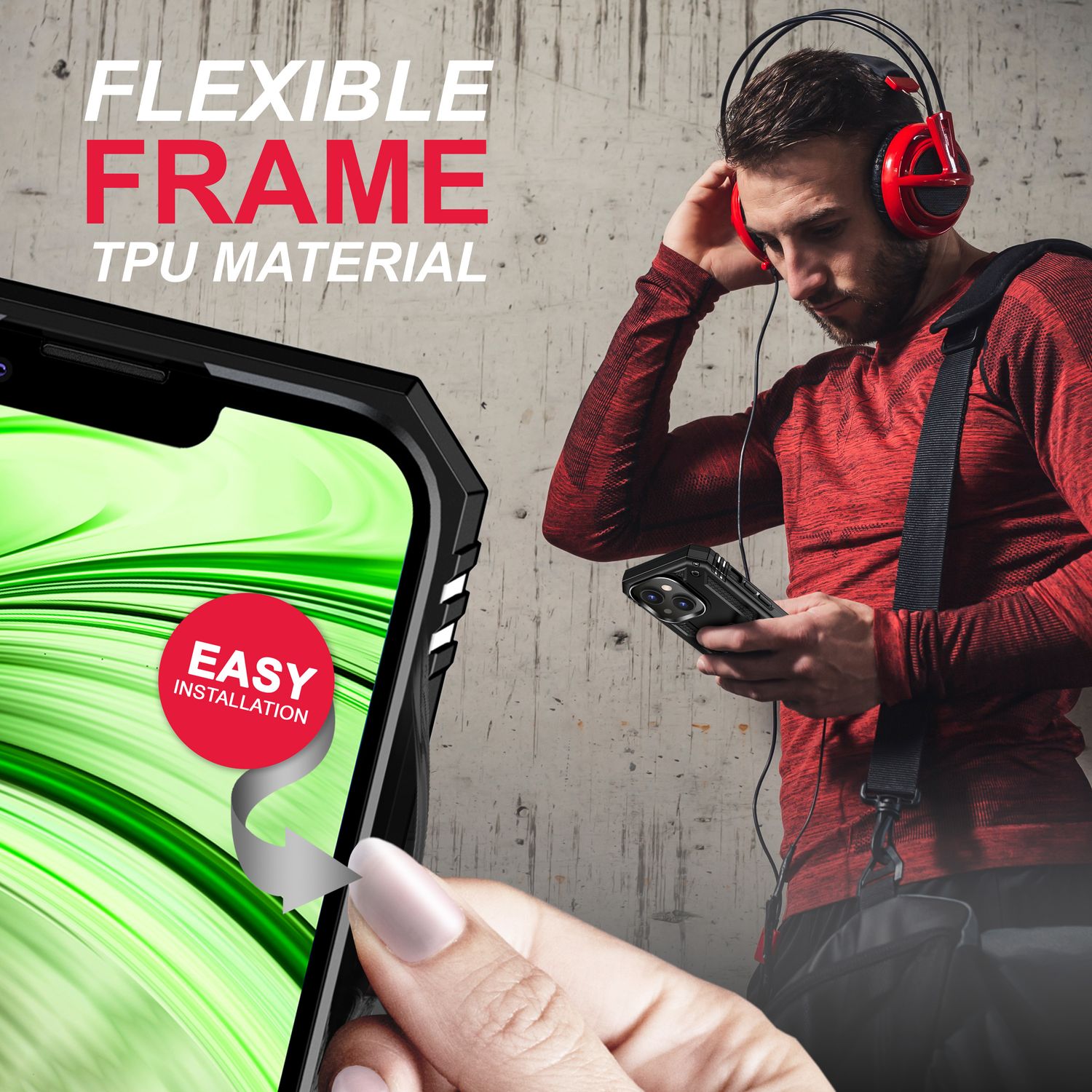 Ring Hülle für iPhone 14 Plus - Military Schutz Stoßfest Outdoor Hard Case Cover