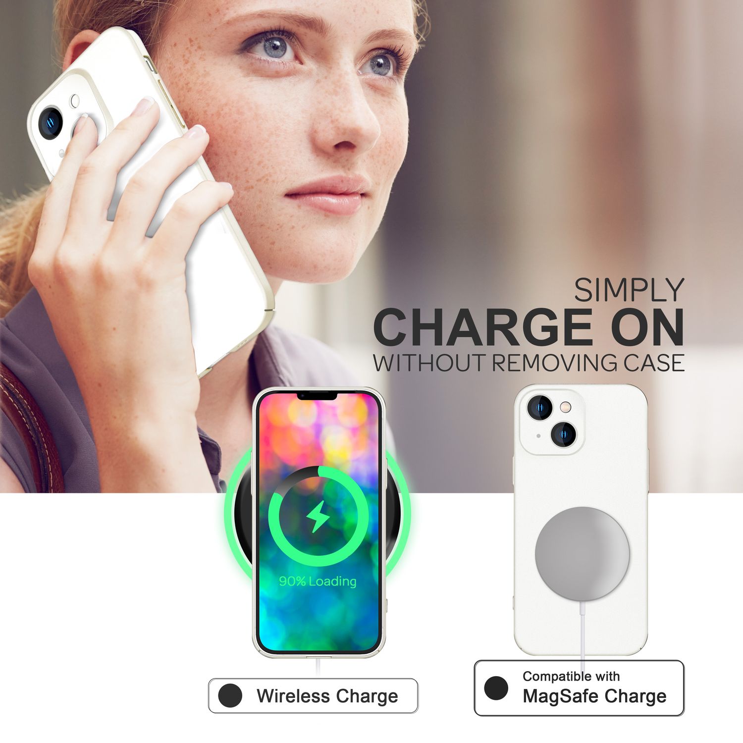 Dünnes Hardcase für iPhone 14, Schutz Hülle 0,5mm Slim Handy Cover Rutschfest Weiß NALIA SlimFit Hülle